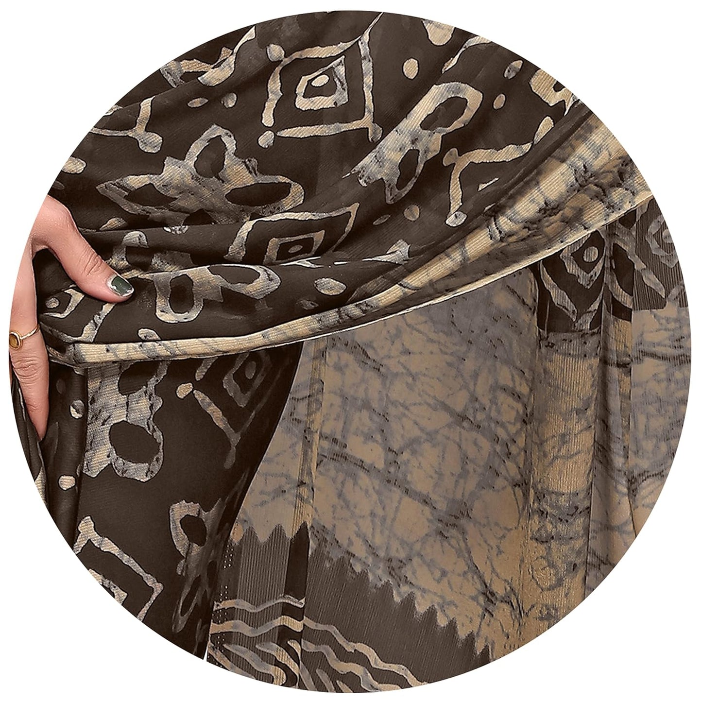Women's Chiffon Printed Saree with BlousePiece