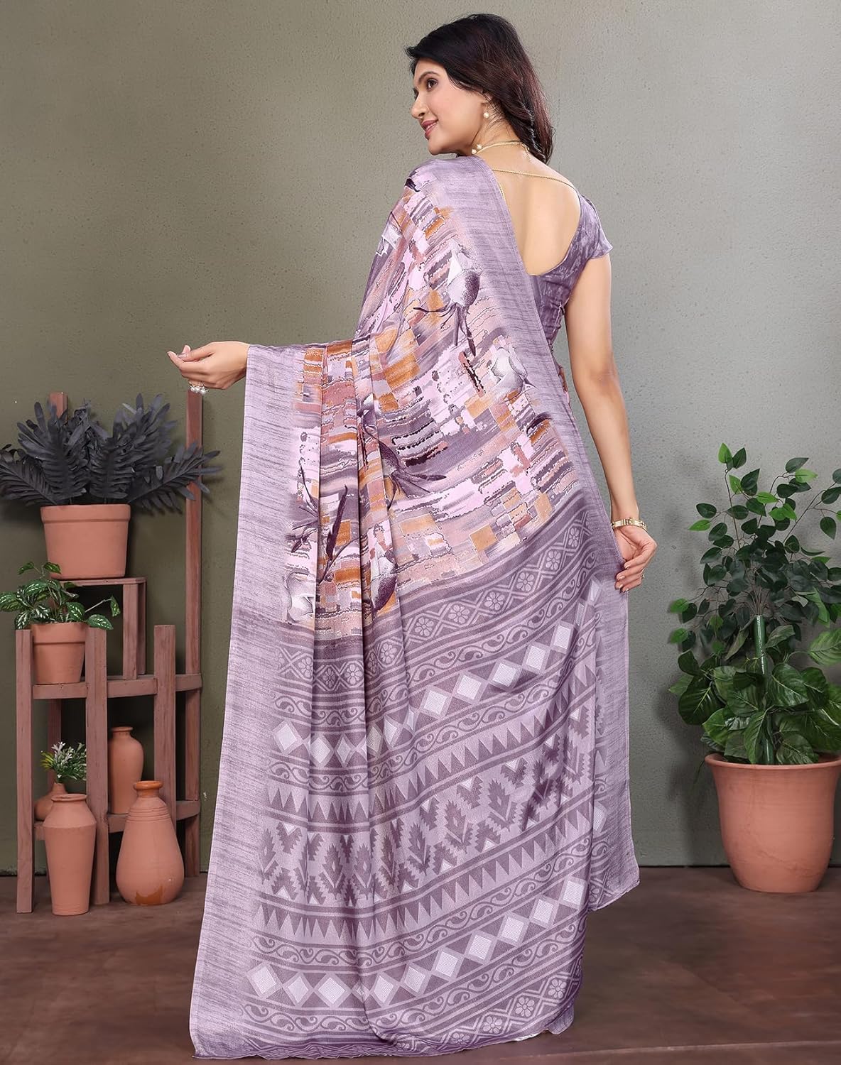 Silk Printed Saree With Blouse Material |saree for Women