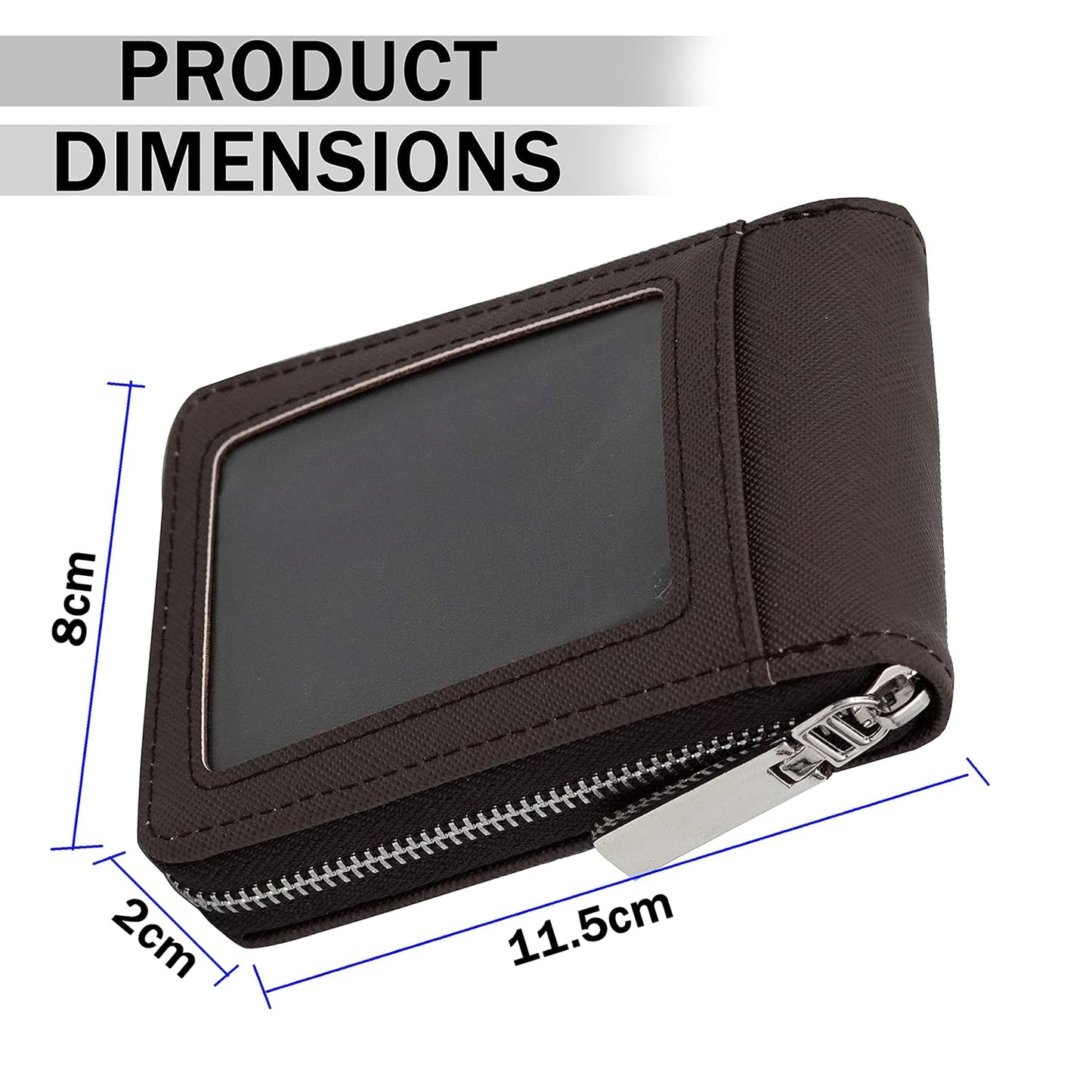 Storite PU Leather 9 Slot Vertical Credit Debit Card