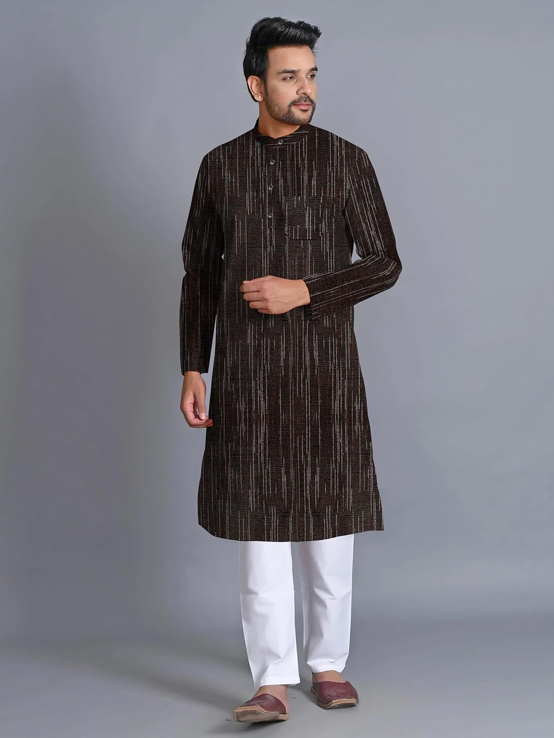Men's Long Kurta Regular Fit with Pajama | Ethnic Wear