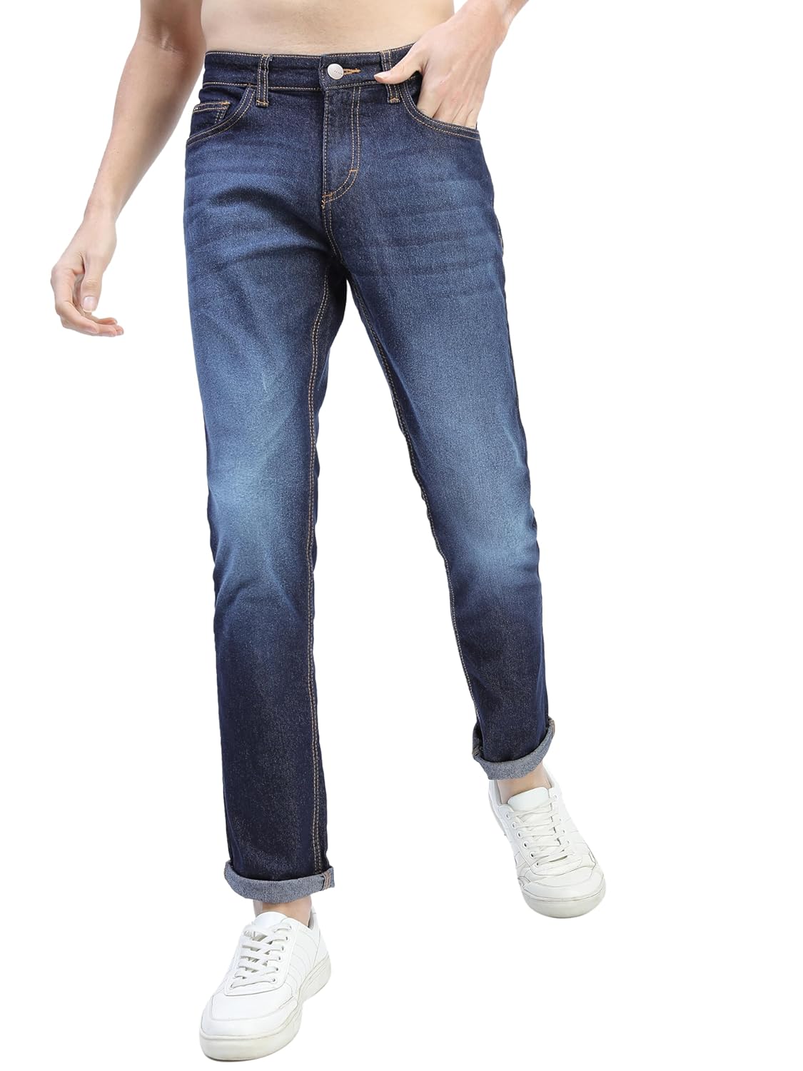 KETCH Men's Slim Fit Mid Rise Jeans (Stretchable)