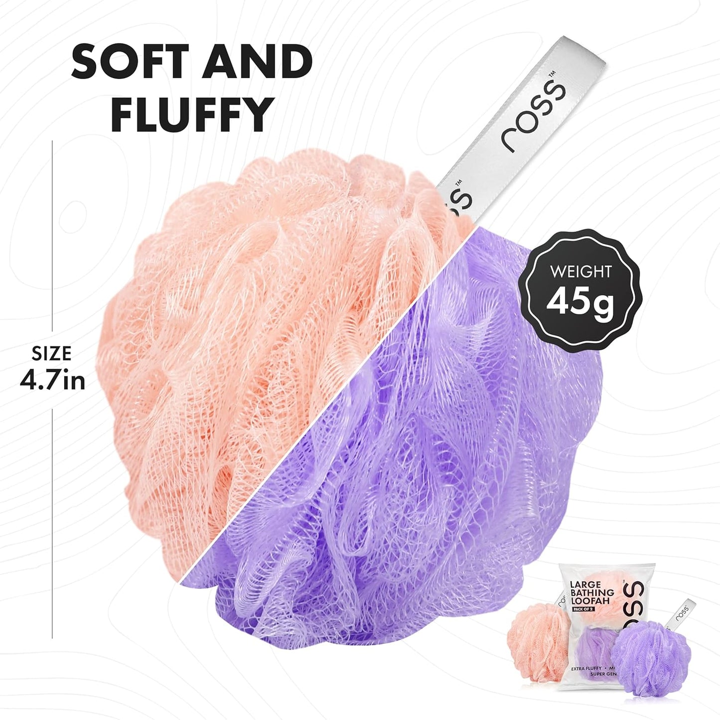 ross Large Bath Loofah Sponge Scrubber Exfoliator