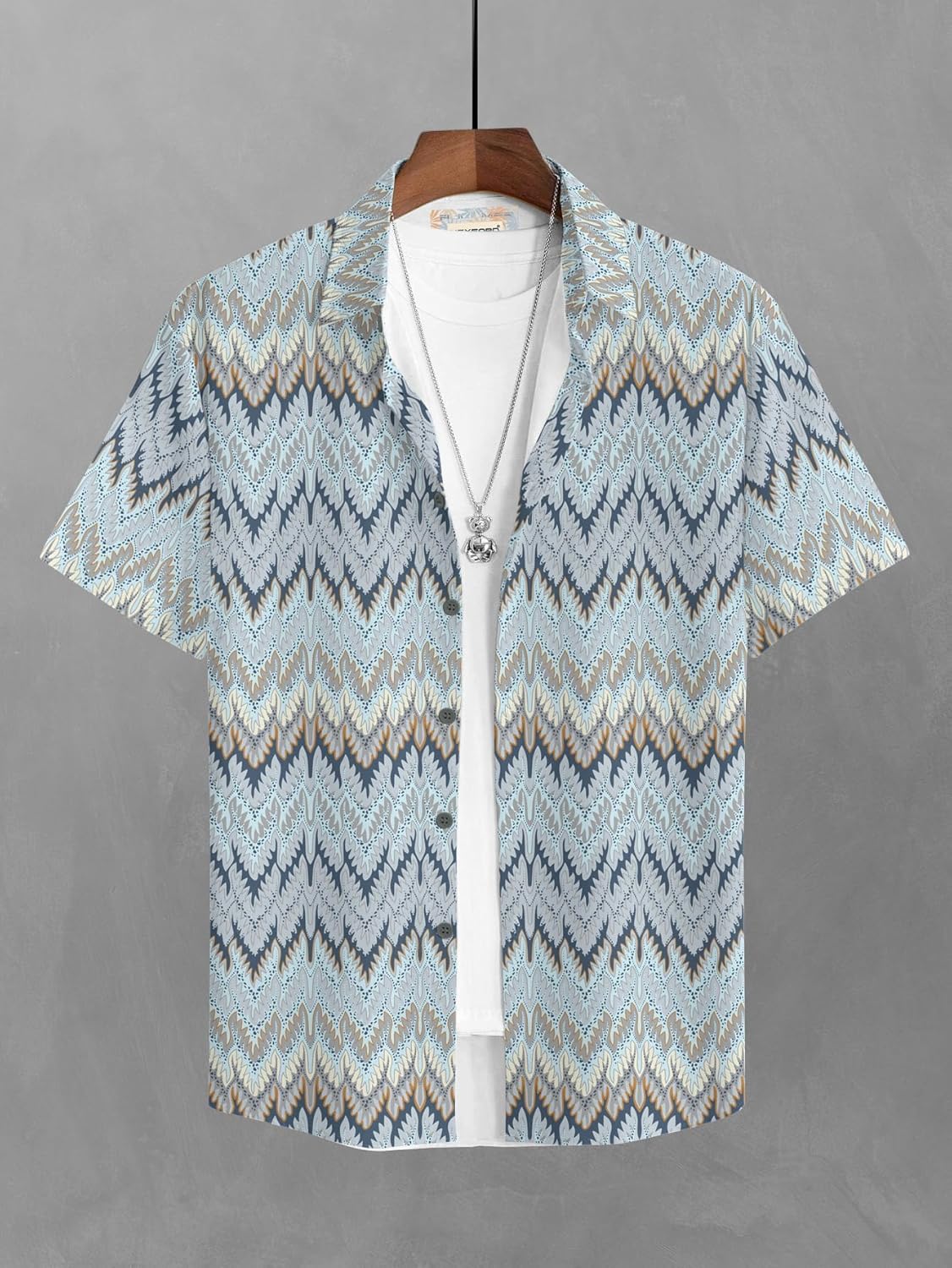 BULLMER Trendy Regular Fit Printed Causal Shirt for Men