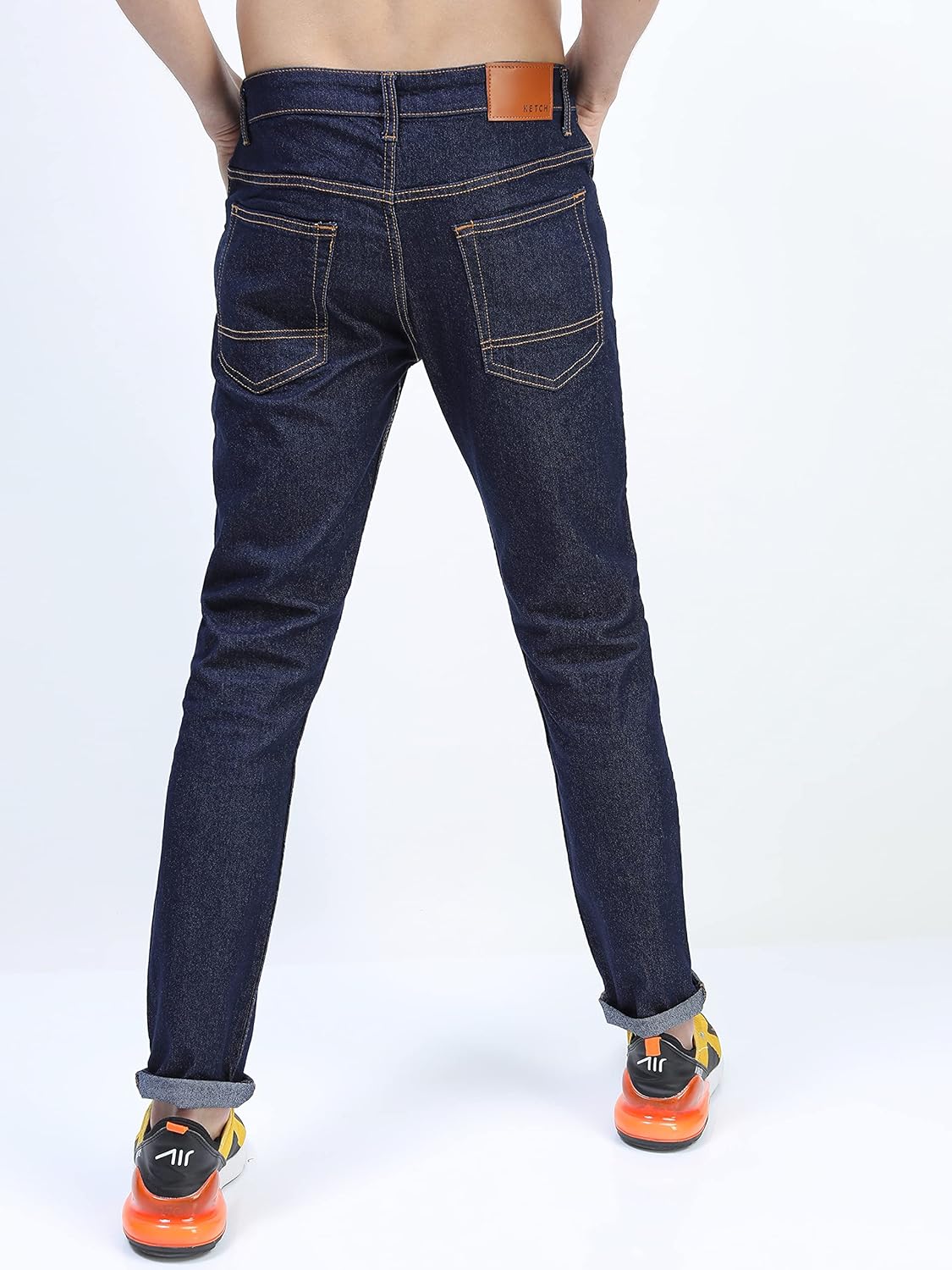 KETCH Men's Slim Fit Mid Rise Jeans (Stretchable)