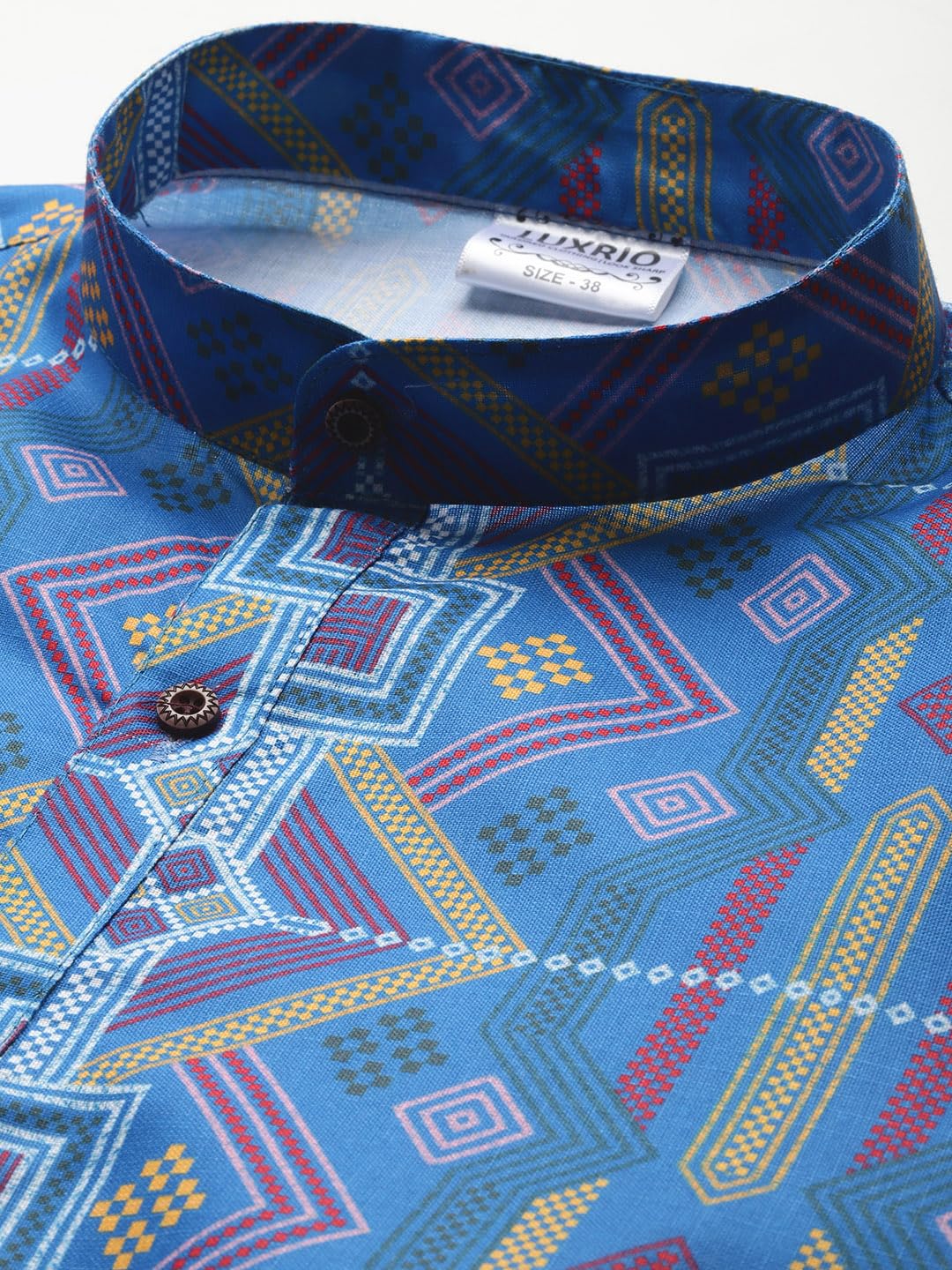Luxrio Printed Kurta for Men Cotton Blend Linen