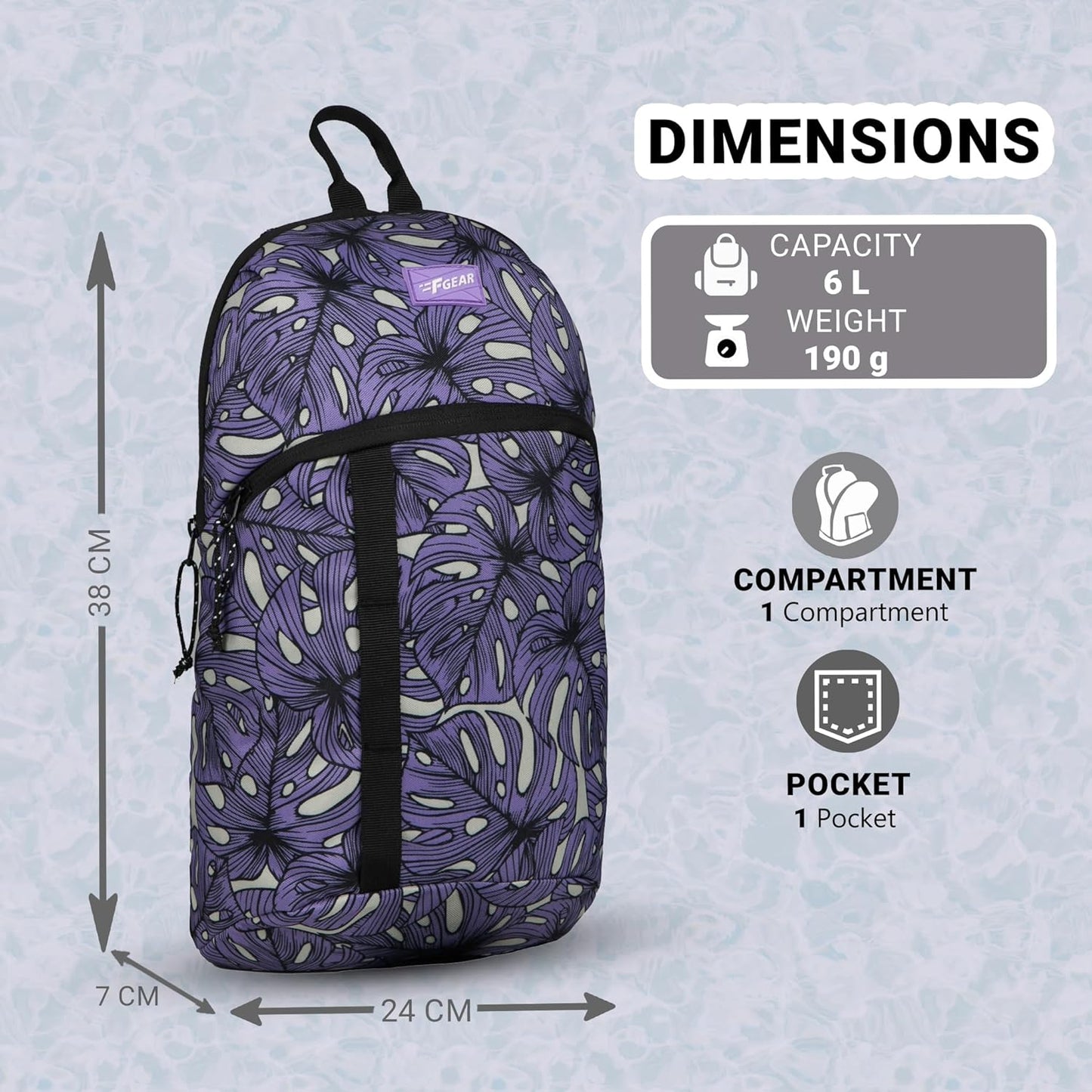 F Gear Ritz 6L Mini Backpack/Trendy Stylish Bag - alphahostel.in