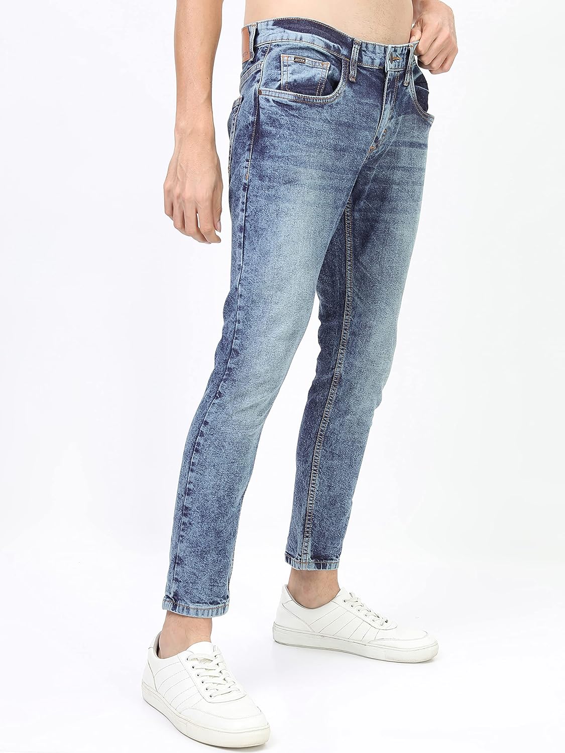 KETCH Men's Skinny Fit Mid Rise Jeans (Stretchable)