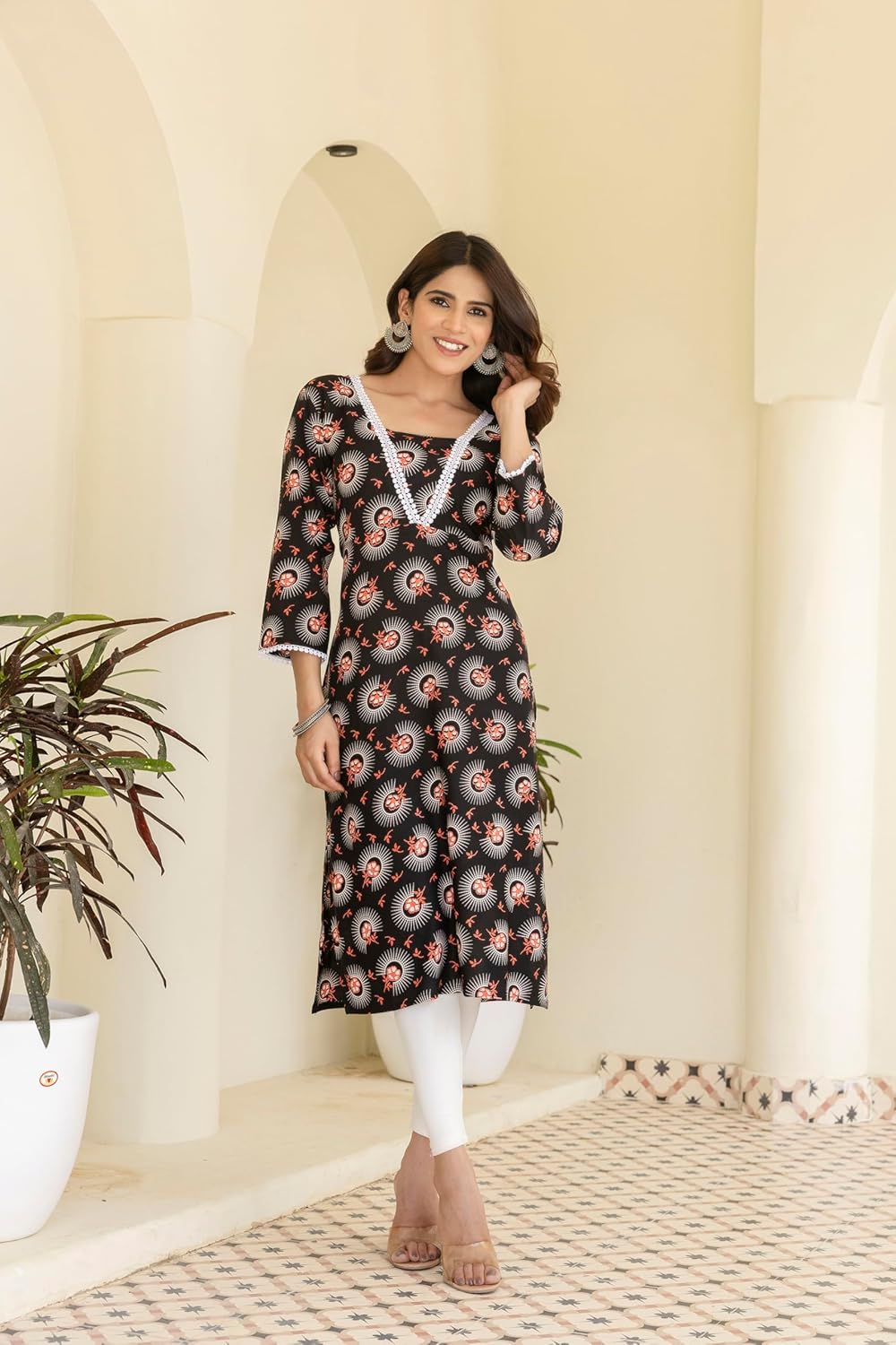 PURSHOTTAM WALA Women Floral Print Gold Printed