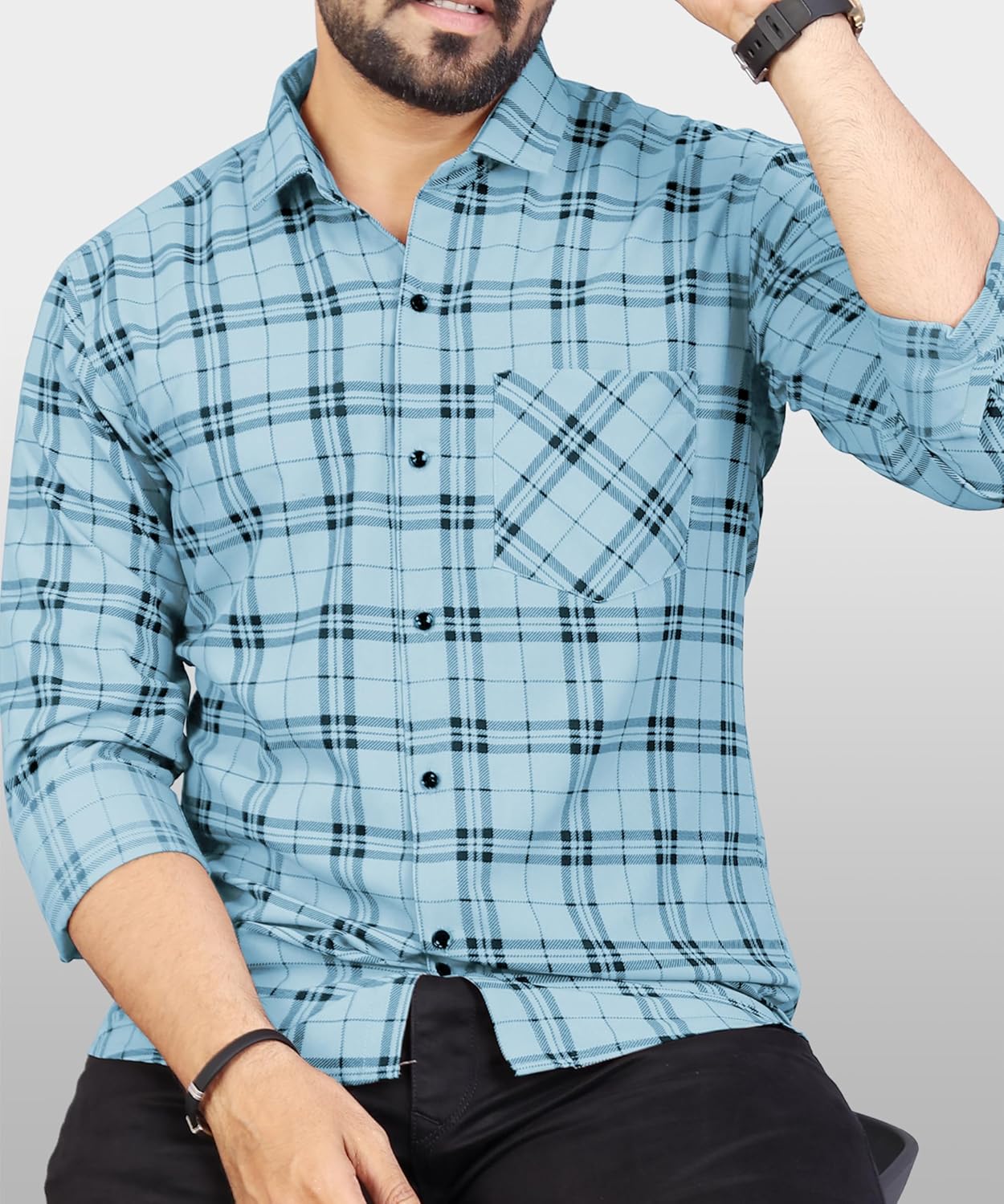 SURHI Men’s Checkerd Casual Shirt – Stylish, Comfortable