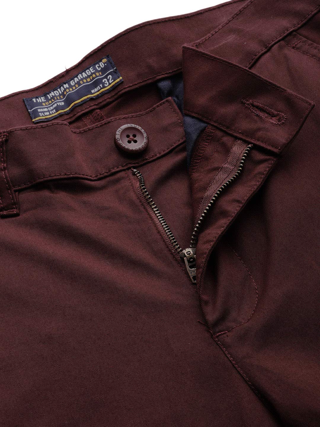 The Indian Garage Co Men's Slim Fit Mid Rise Cargo Pant