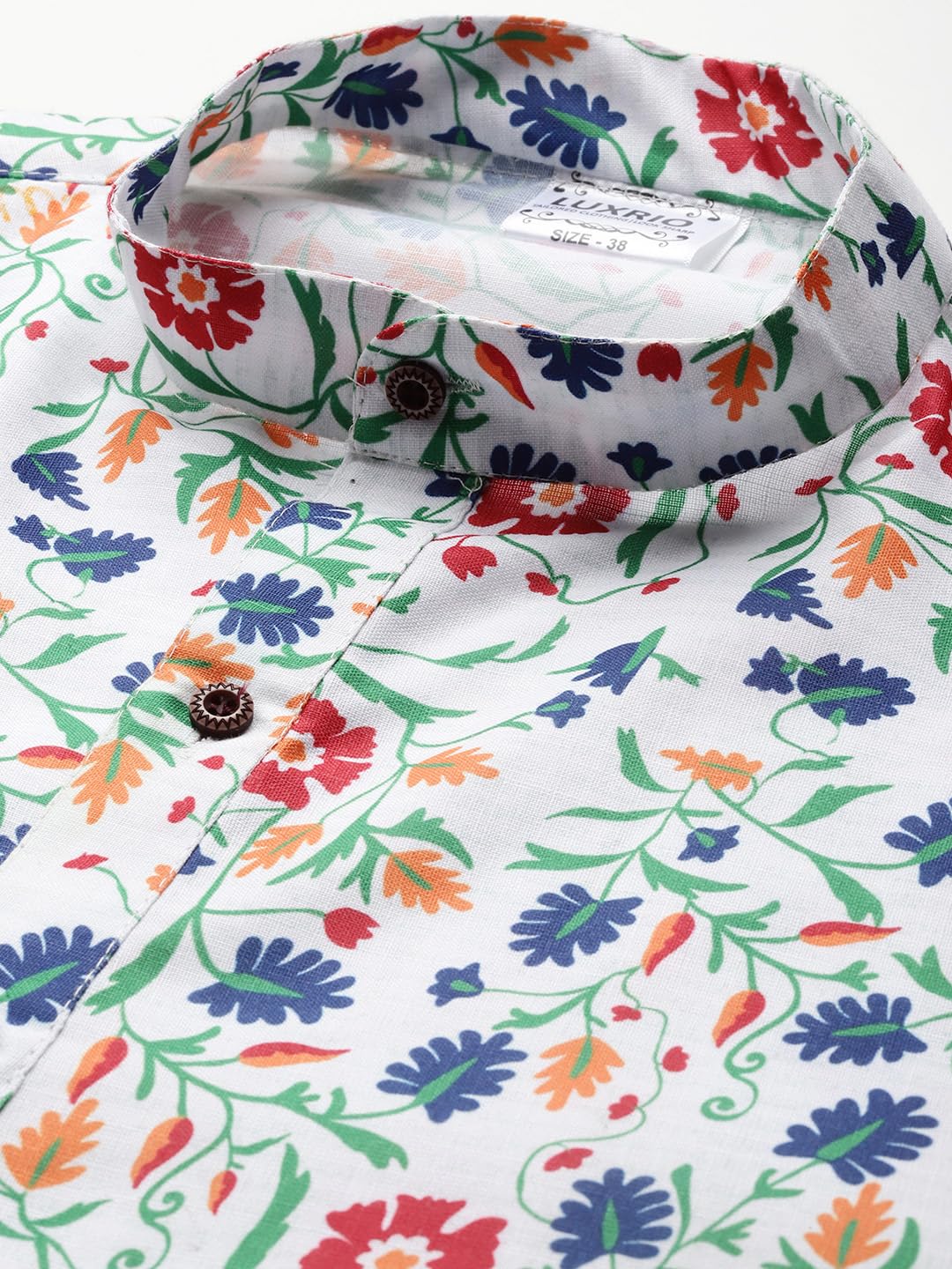 Luxrio Printed Kurta for Men Cotton Blend Linen