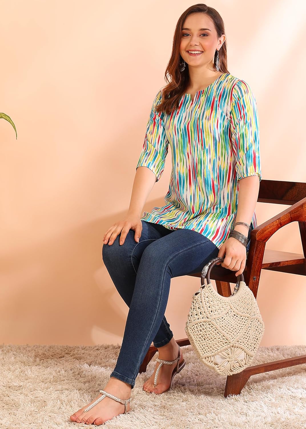 DSK Studio Poly Rayon Short Kurti for Women & Girls