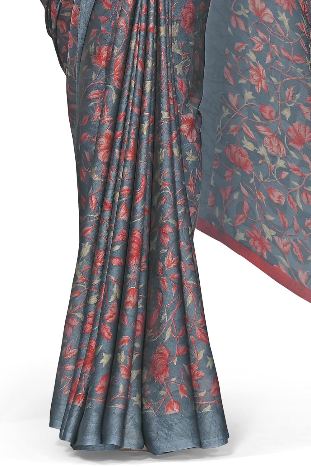 Women's Chiffon Floral Printed Saree with Blouse Piece
