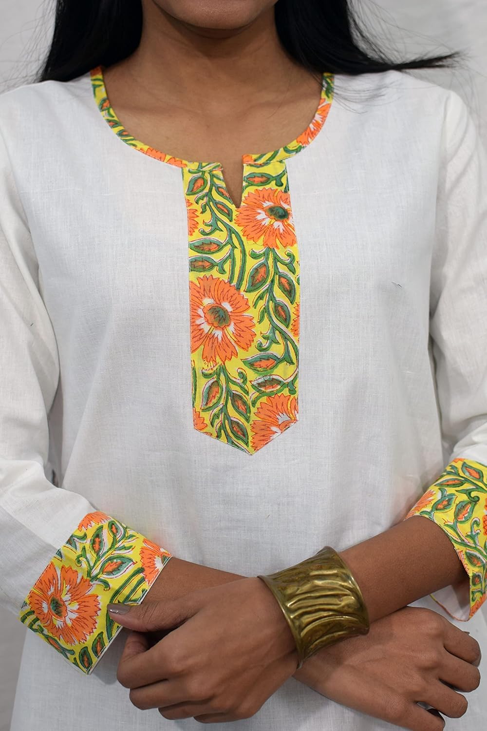 JAIPUR HAND BLOCK Women's Cotton Top |Tunic