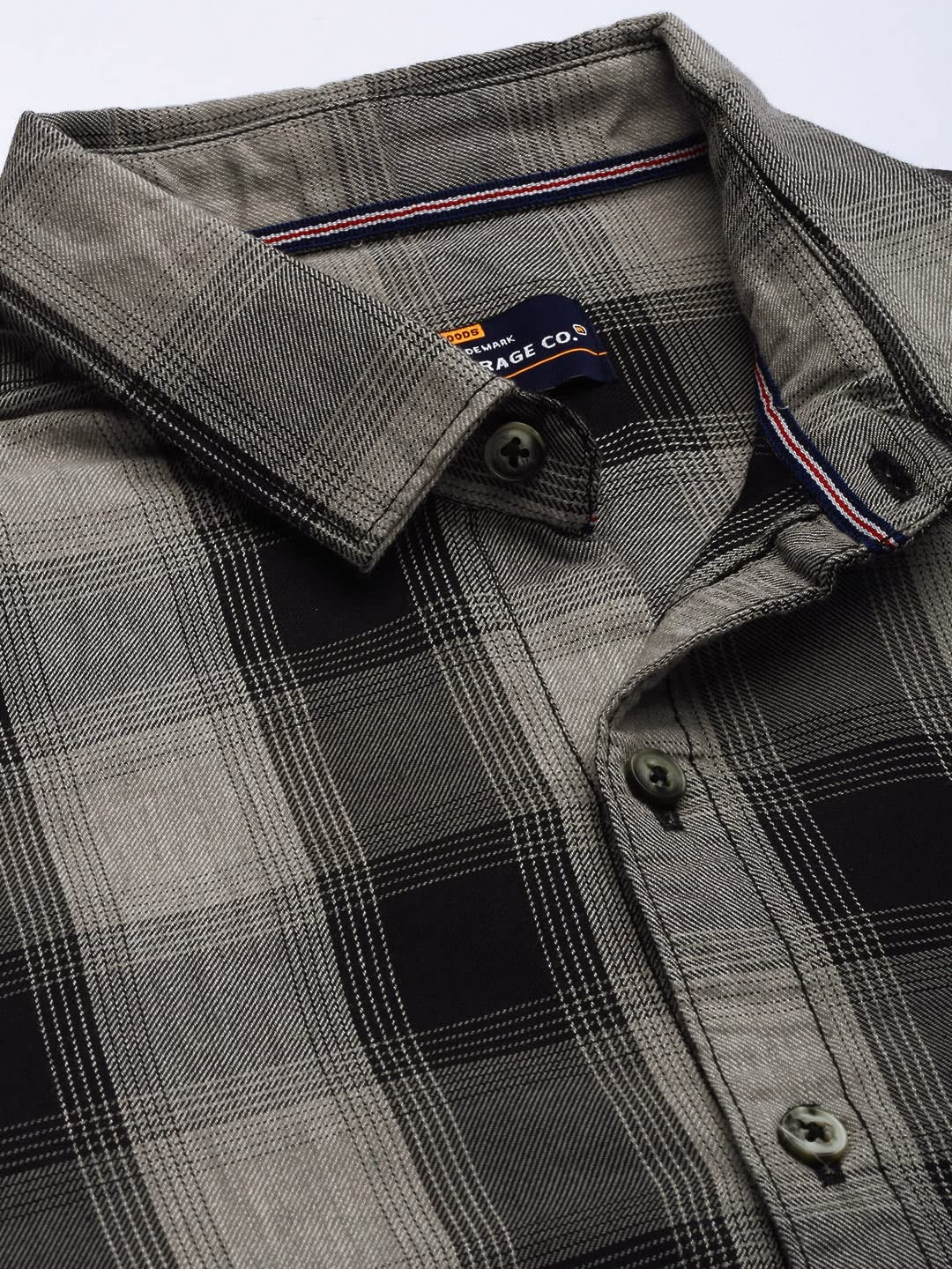 The Indian Garage Co Men's Cotton Slim Fit Checkered
