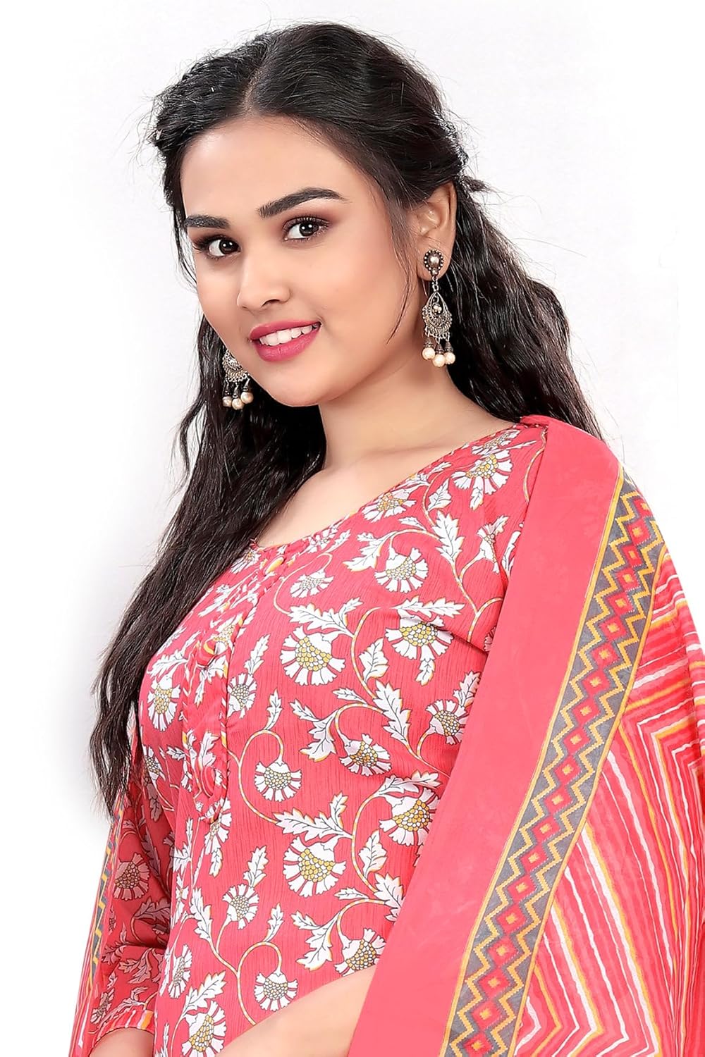 Rajnandini Women Brown Cotton Printed Ready To Wear