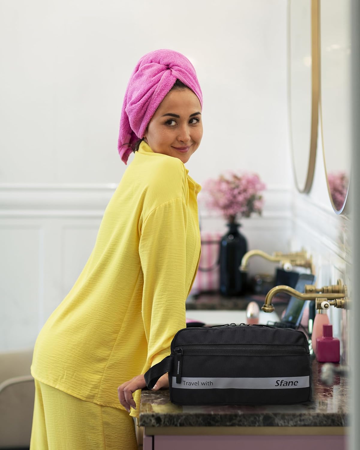 Sfane Toiletry Bag for Men & Women Makeup Pouch