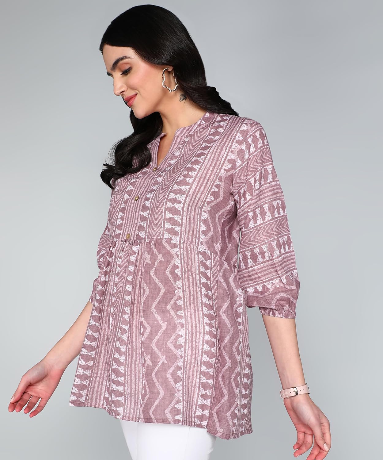 itshe Summer wear Print Cotton Short Kurti for Women