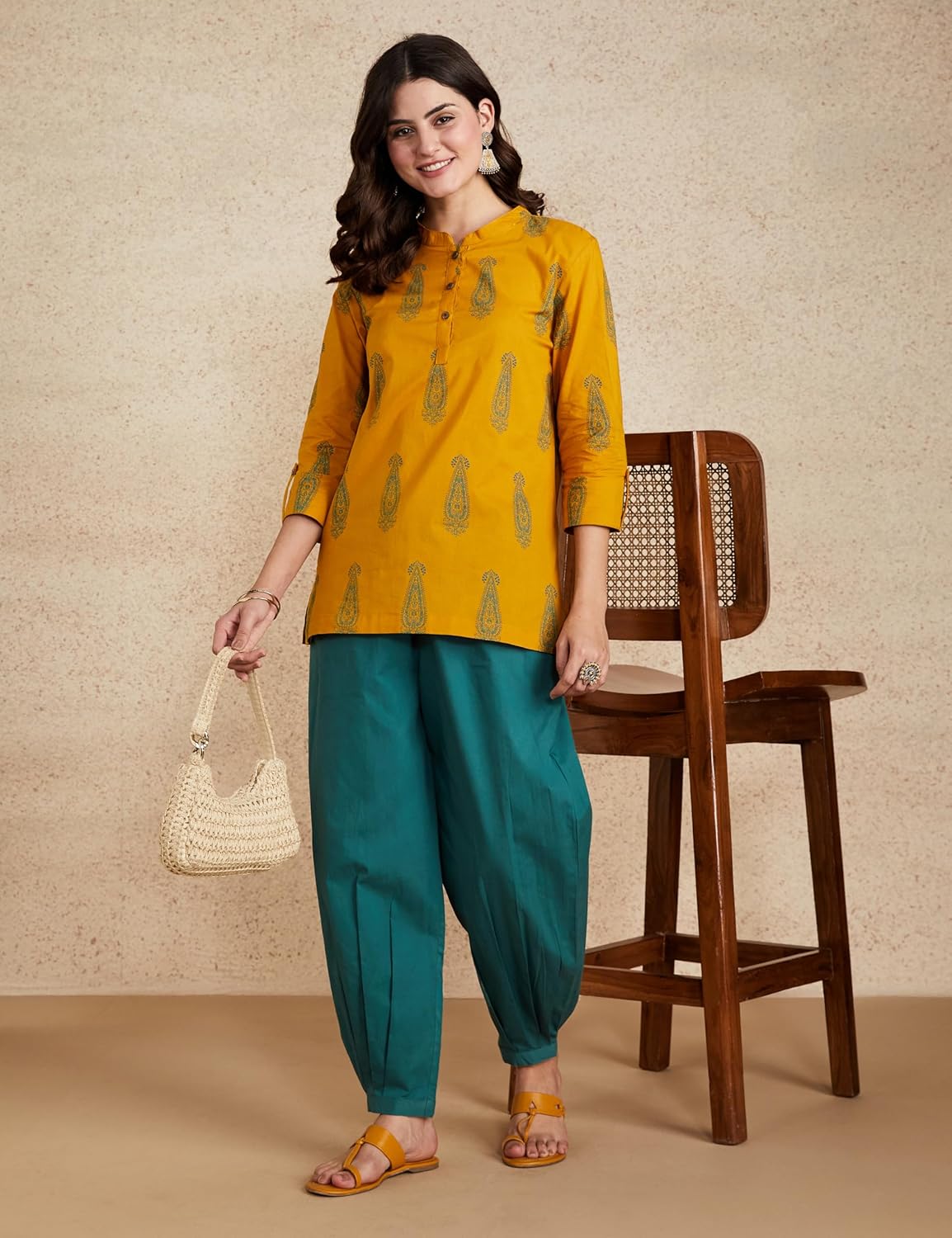 Myx Women's Cotton Regular Fit Casual Kurti