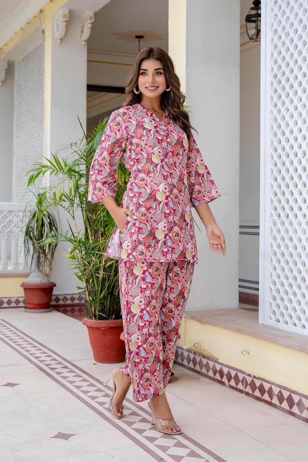 Yashika Women Trendy Printed Cotton Blend Straight