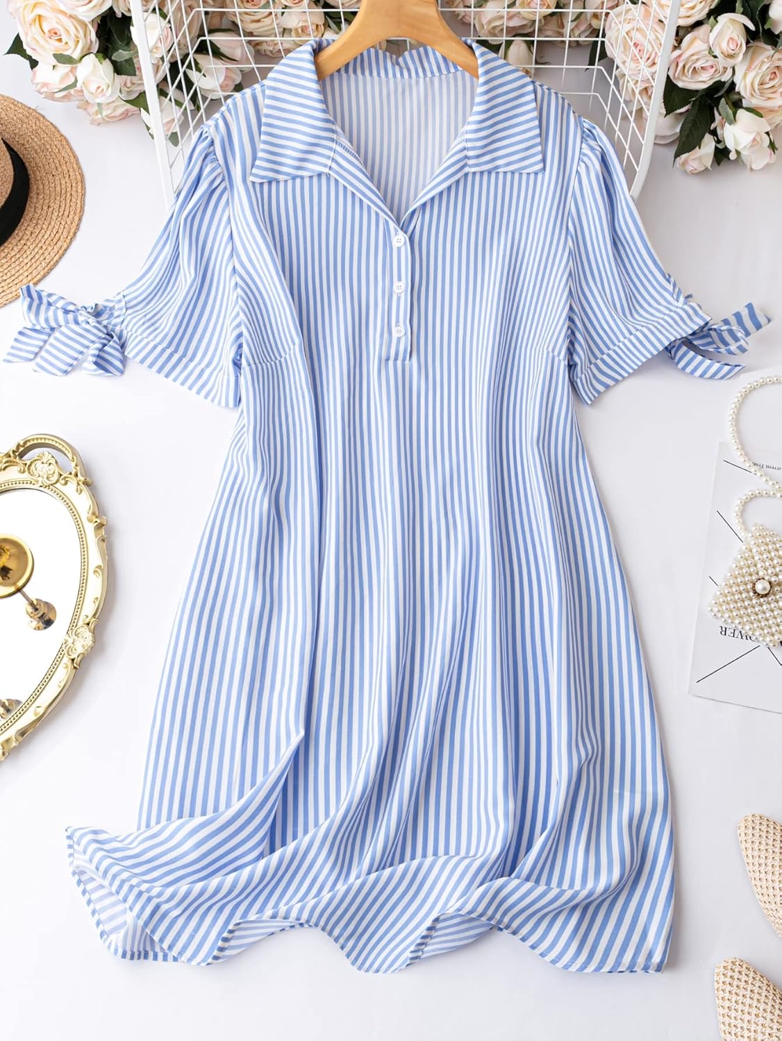 Leriya Fashion Women's Shirt Dress Knee Length Dress | Loose Fit | Button-Down | | 3/4 Sleeve | Summer Wear | Available in (Pack of 2 | Value Pack)