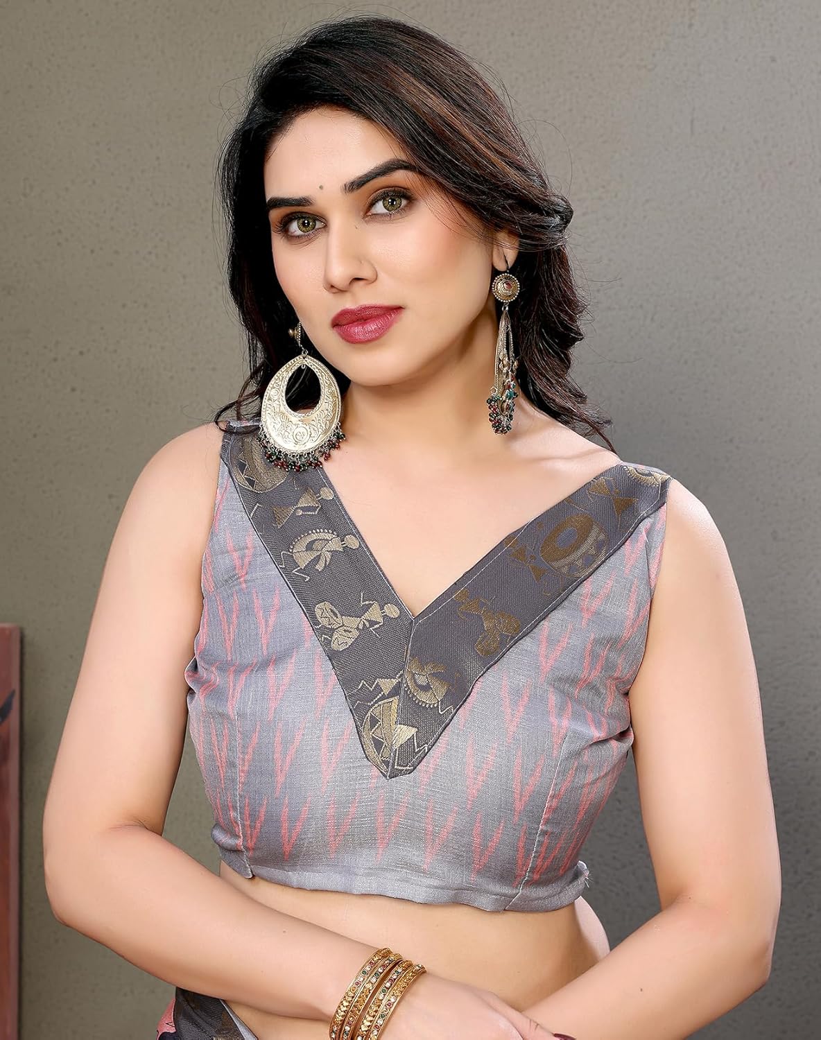 Yashika Women's Printed Kalamkari Art Silk Saree