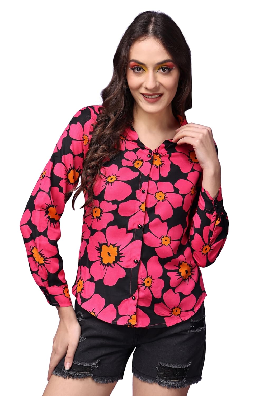 POPWINGS Printed Full-Sleeves Regular-Fit Polyester