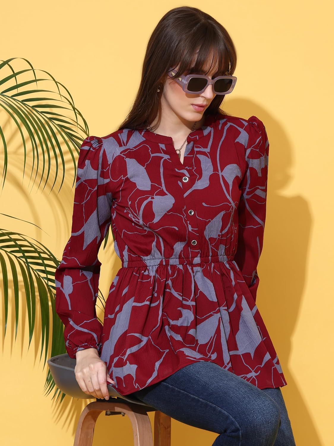 Sheetal Associates Women's Top Shirt Stylish Trendy for Girls | Floral Printed Top | Lightweight Day Comfort