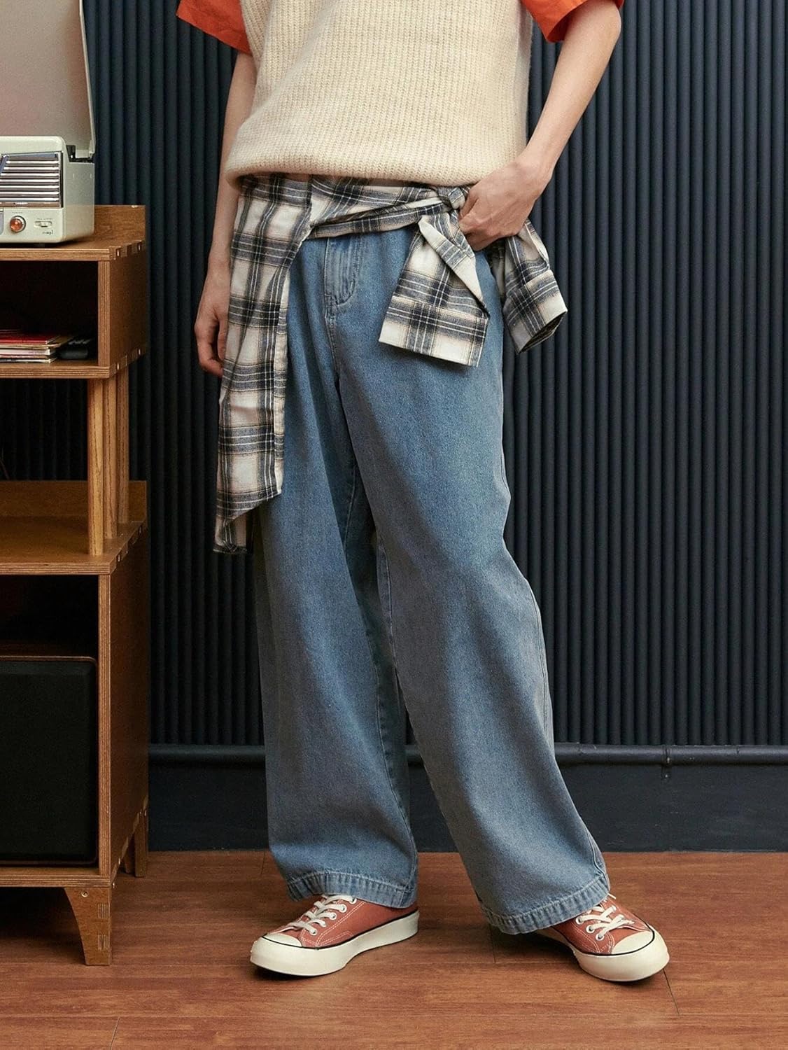 KOTTY Men's Solid Straight Fit/Skinny Fit/Relaxed Fit