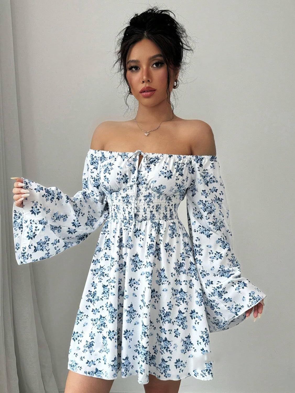 KATECLO Stylish Korean Off-Shoulder Frocks for Women & Girls | Western Mini & Midi Dresses | Aesthetic Casual & Formal Outfits