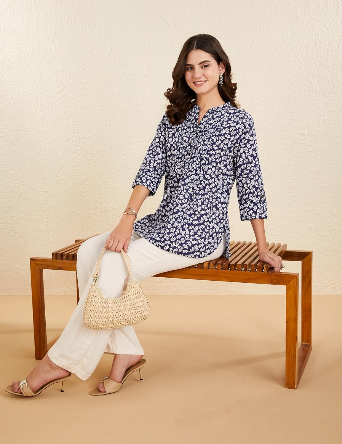 Myx Women's Cotton Printed A-line Short Kurti