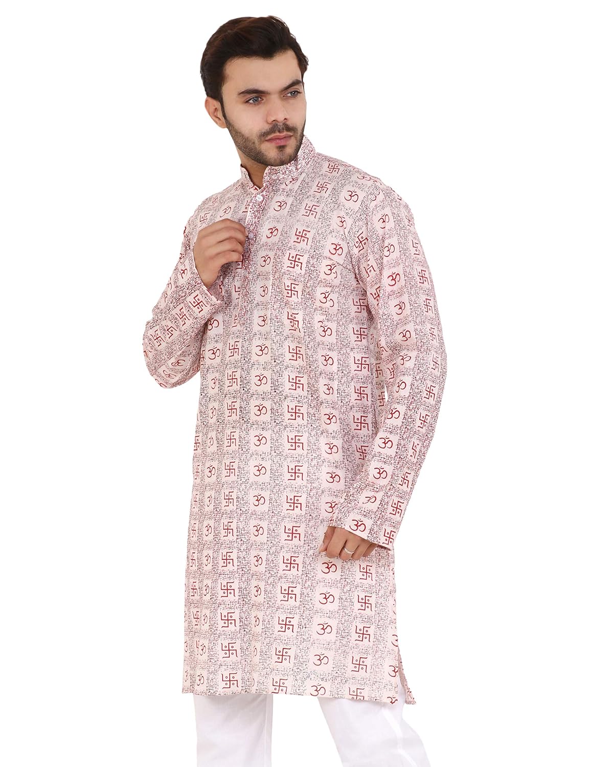 LATEST CHIKAN Men's Cotton Regular Kurta