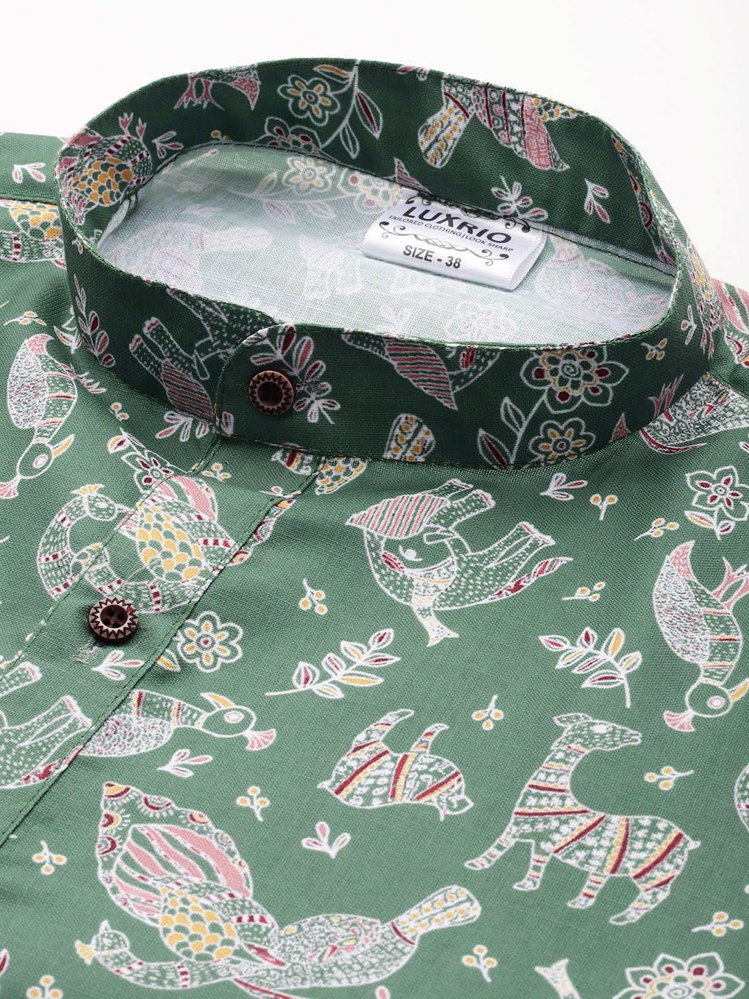 Luxrio Printed Kurta for Men Cotton Blend Linen