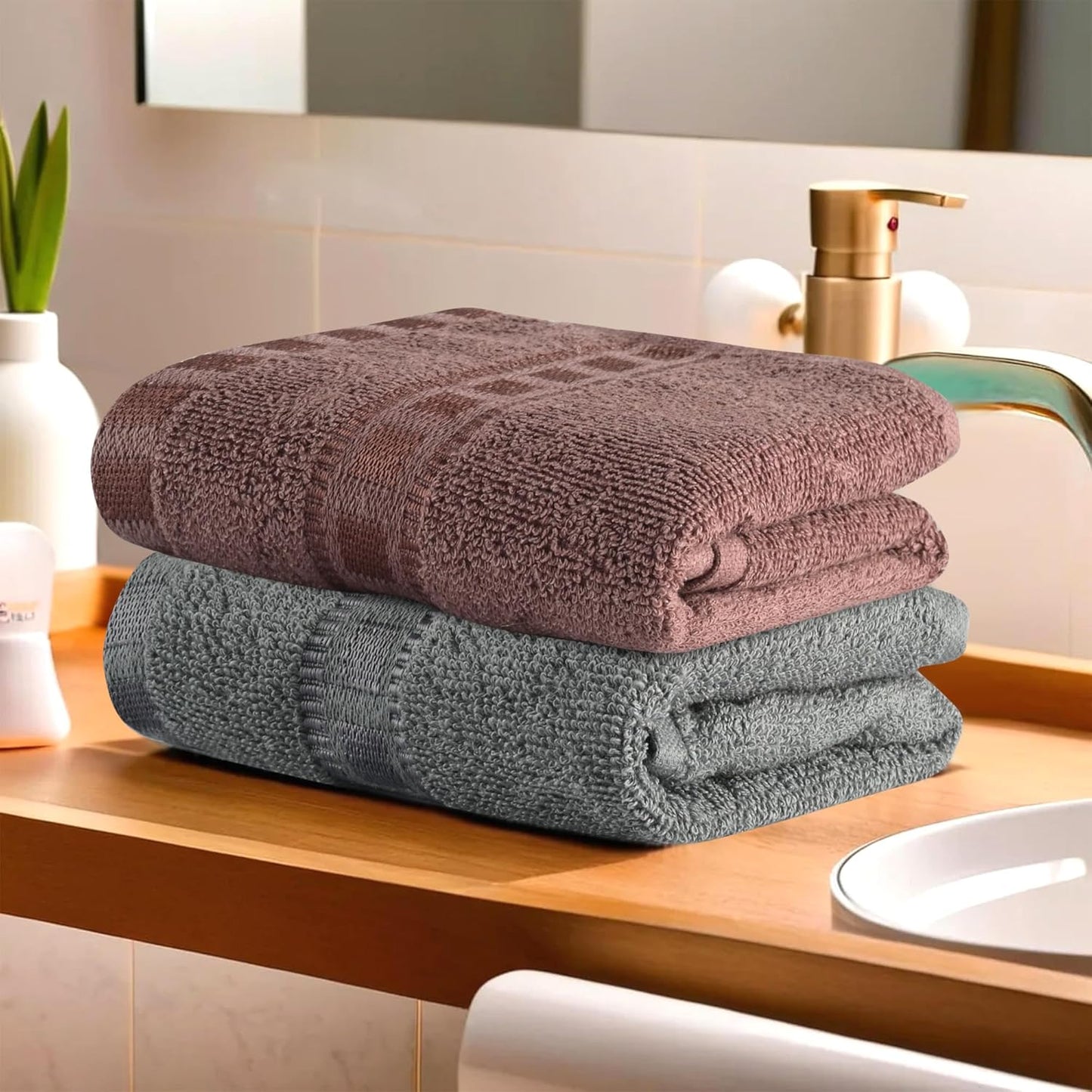 Kuber Industries Pack of 2 Cotton Hand/Face Towels