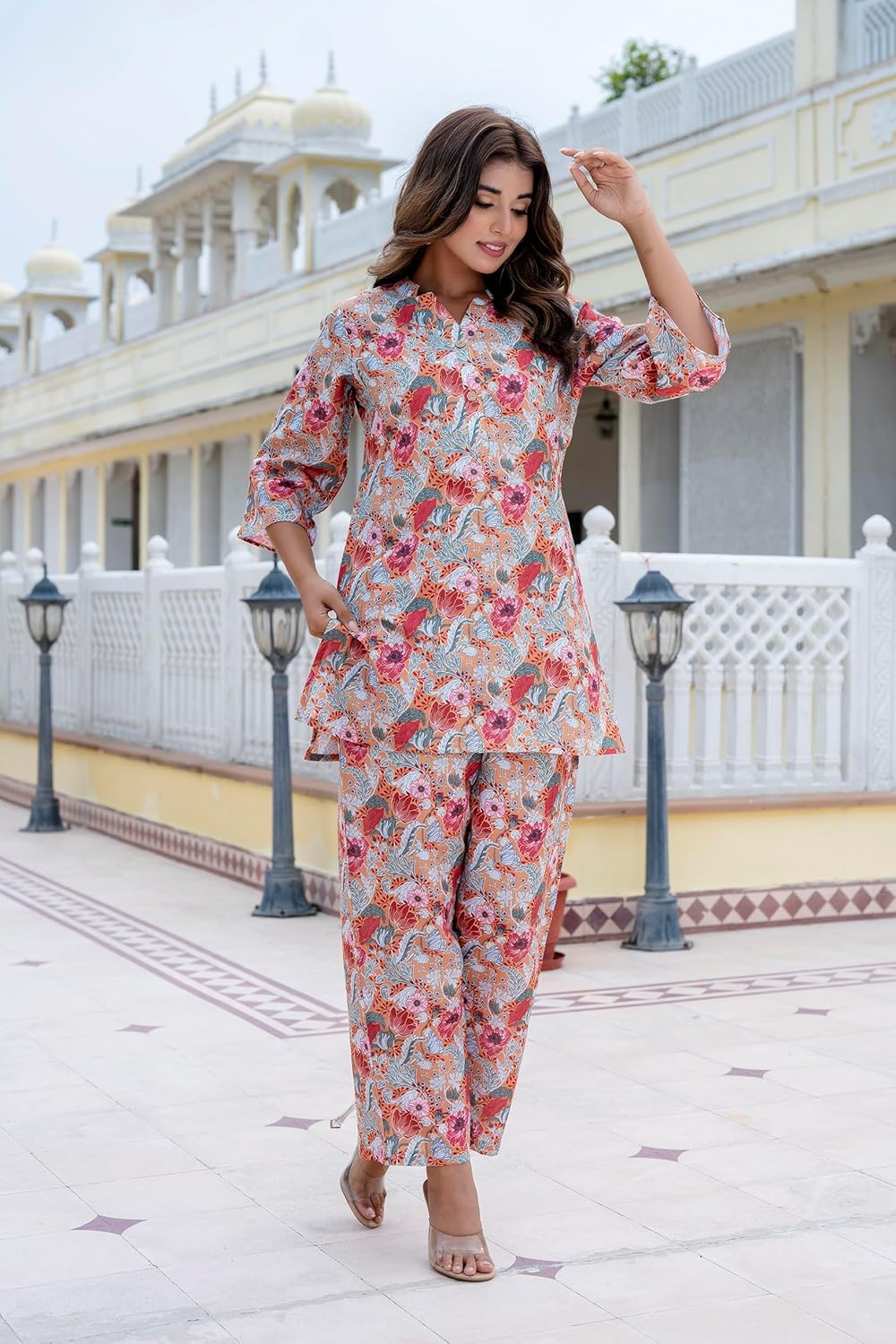Yashika Women Trendy Printed Cotton Blend Straight