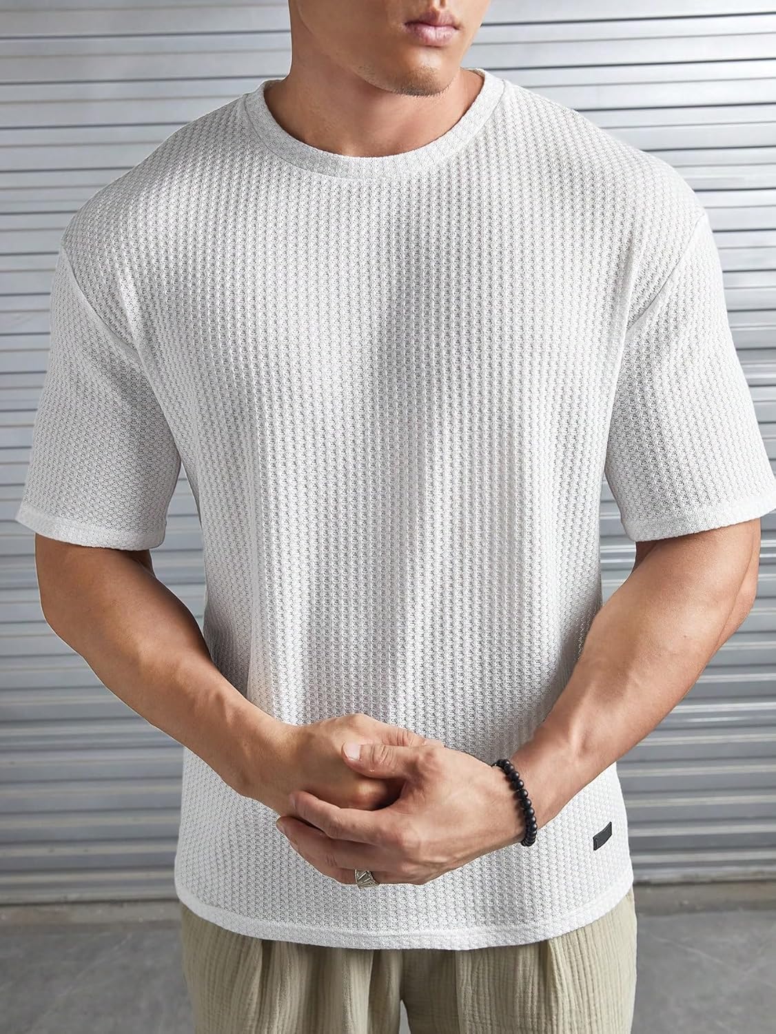 O3e Mens Solid Dotted Unique Design Oversized
