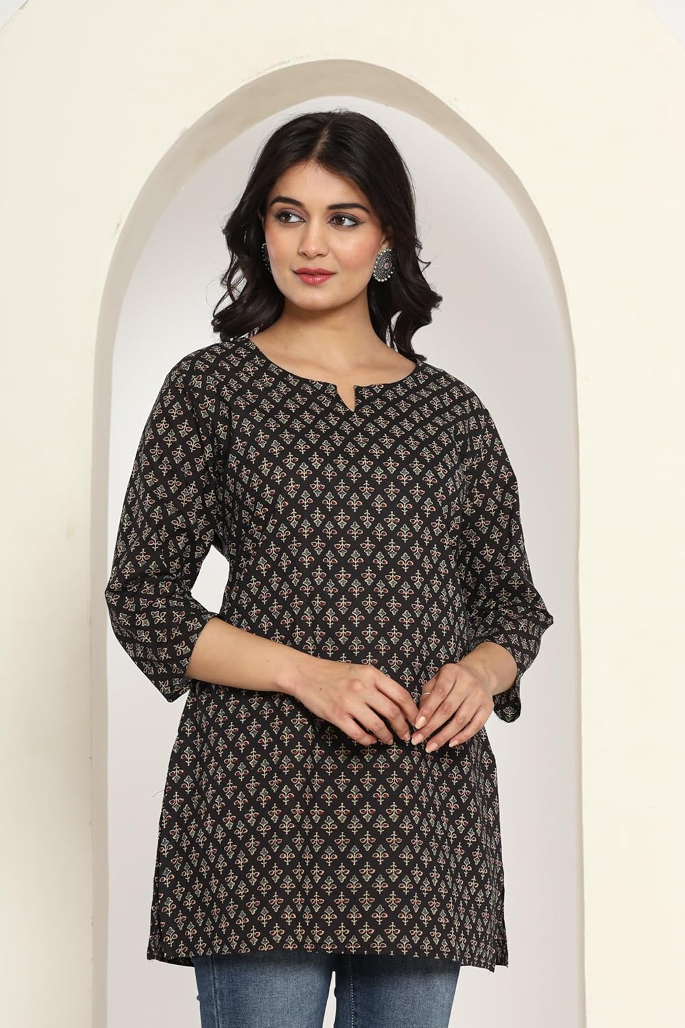 COTTBELLE Women's Wear Printed Cotton Short Kurta