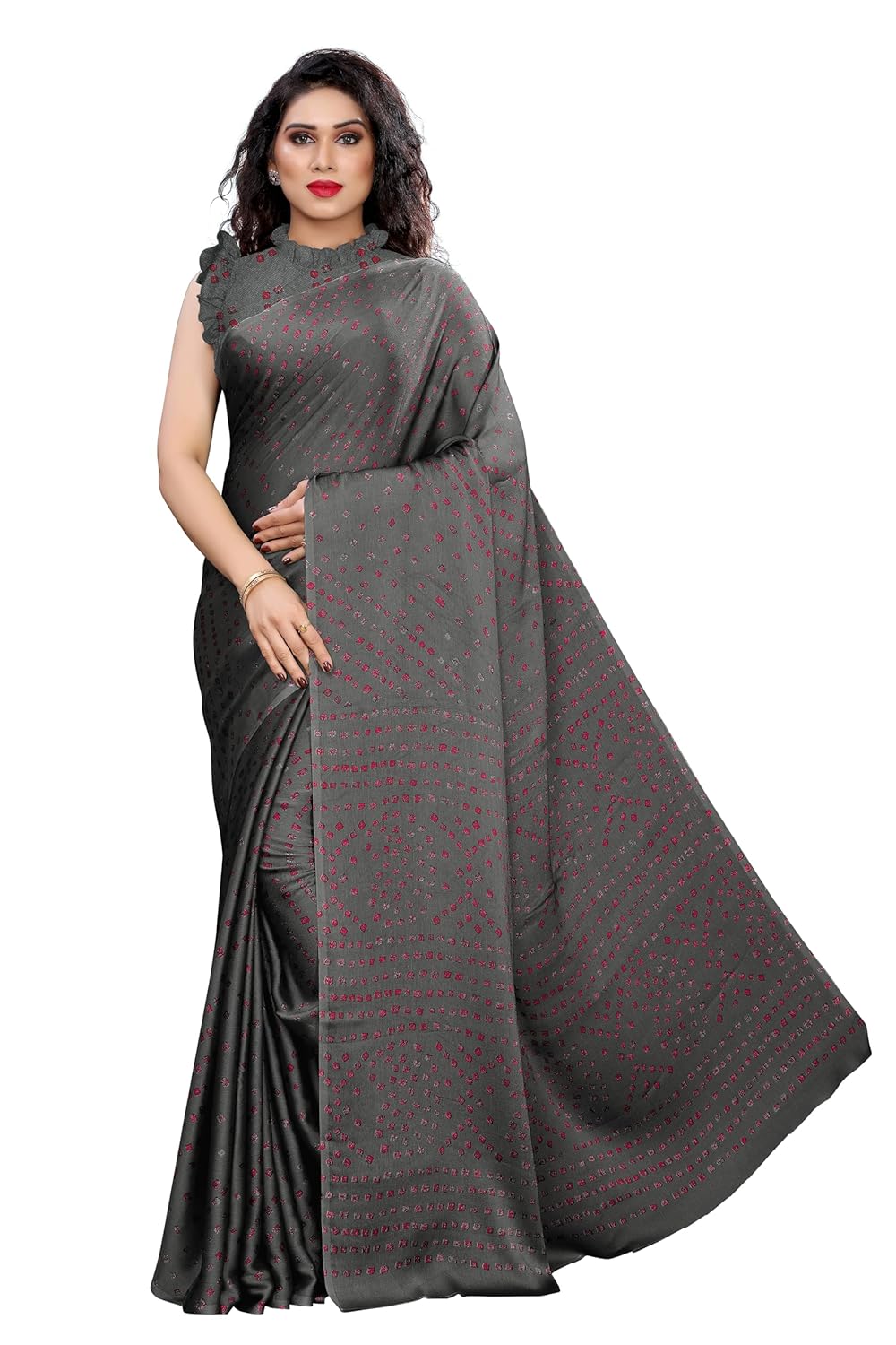 Women's Design Printed Saree with Blouse Piece