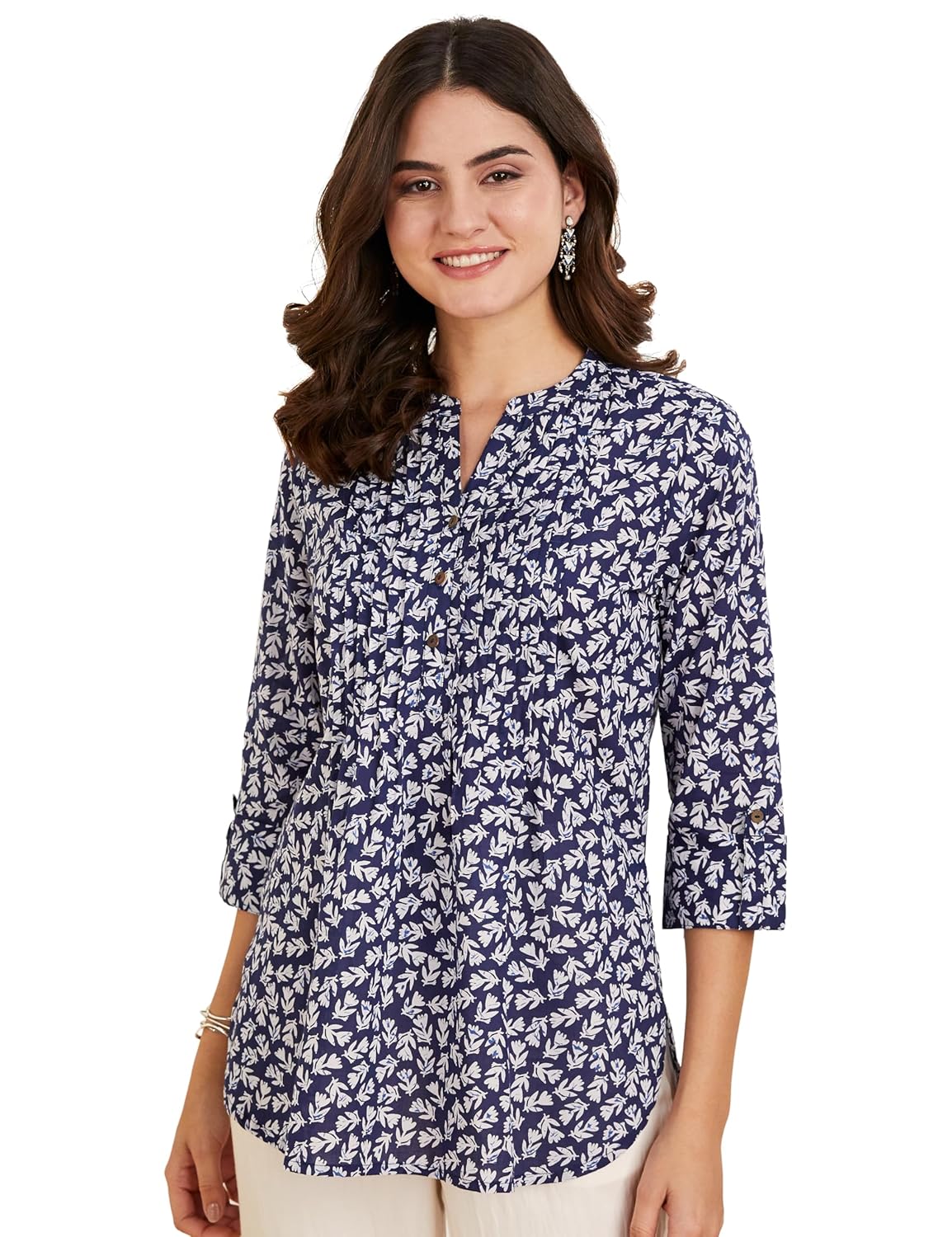Myx Women's Cotton Printed A-line Short Kurti