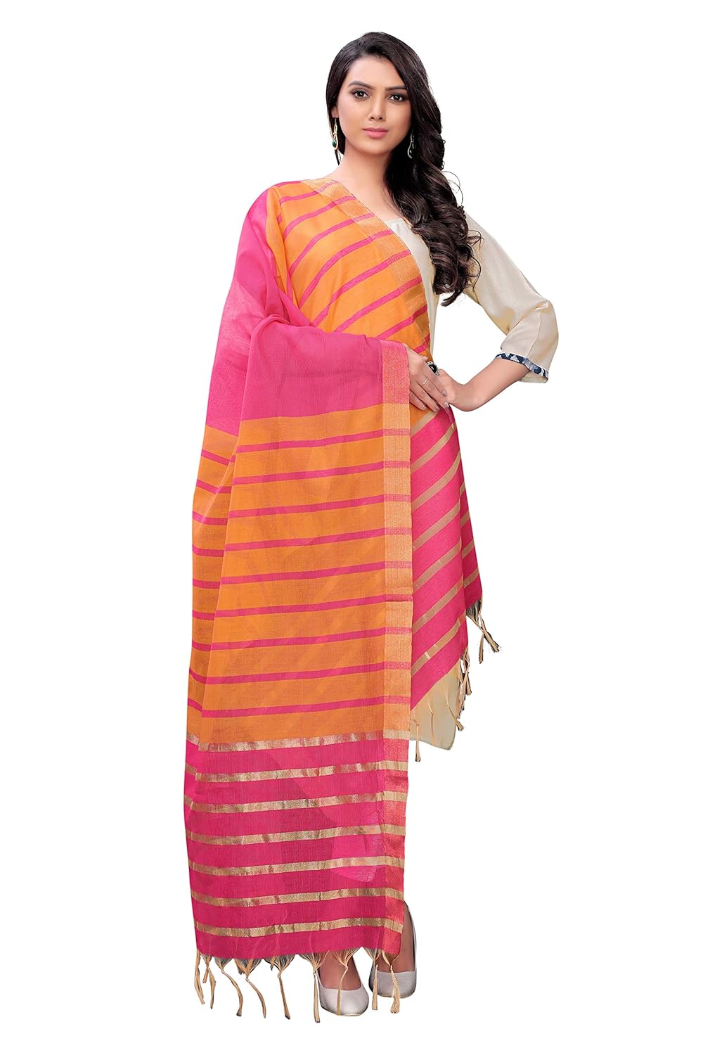 INDO ERA Women's Rayon Woven Design Dupatta