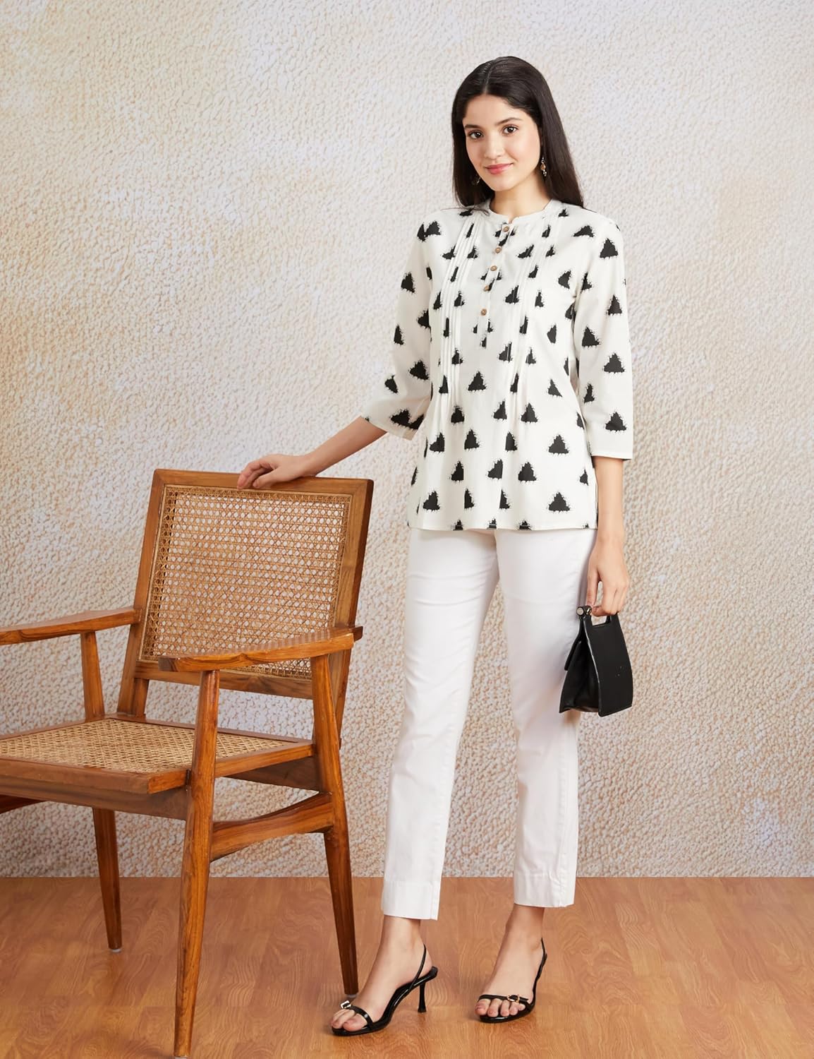 Myx Women's Cotton Printed A-line Short Kurti