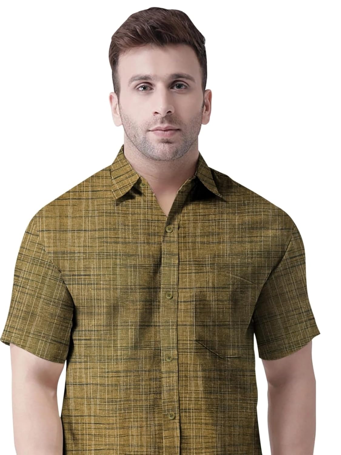 Men's Pure Khadie Cotton Regular Fit Half Sleeves