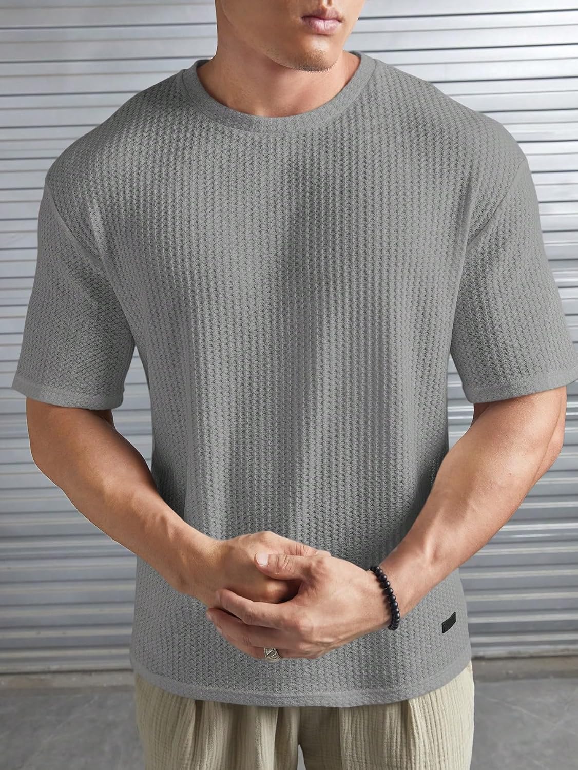 O3e Mens Solid Dotted Unique Design Oversized
