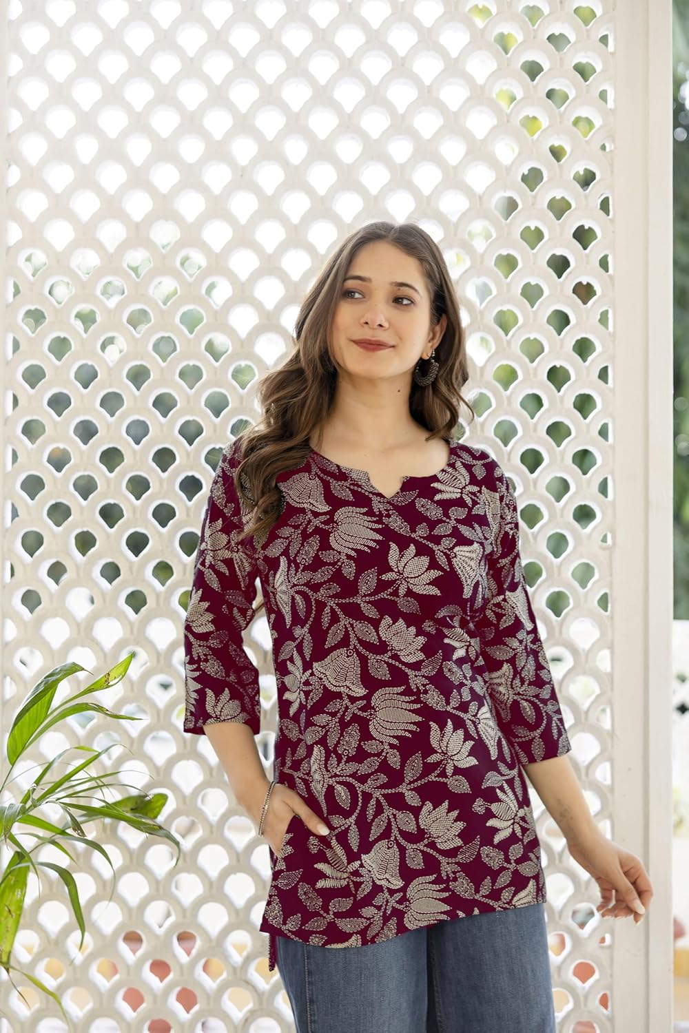 PURSHOTTAM WALA Women Floral Printed Rayon