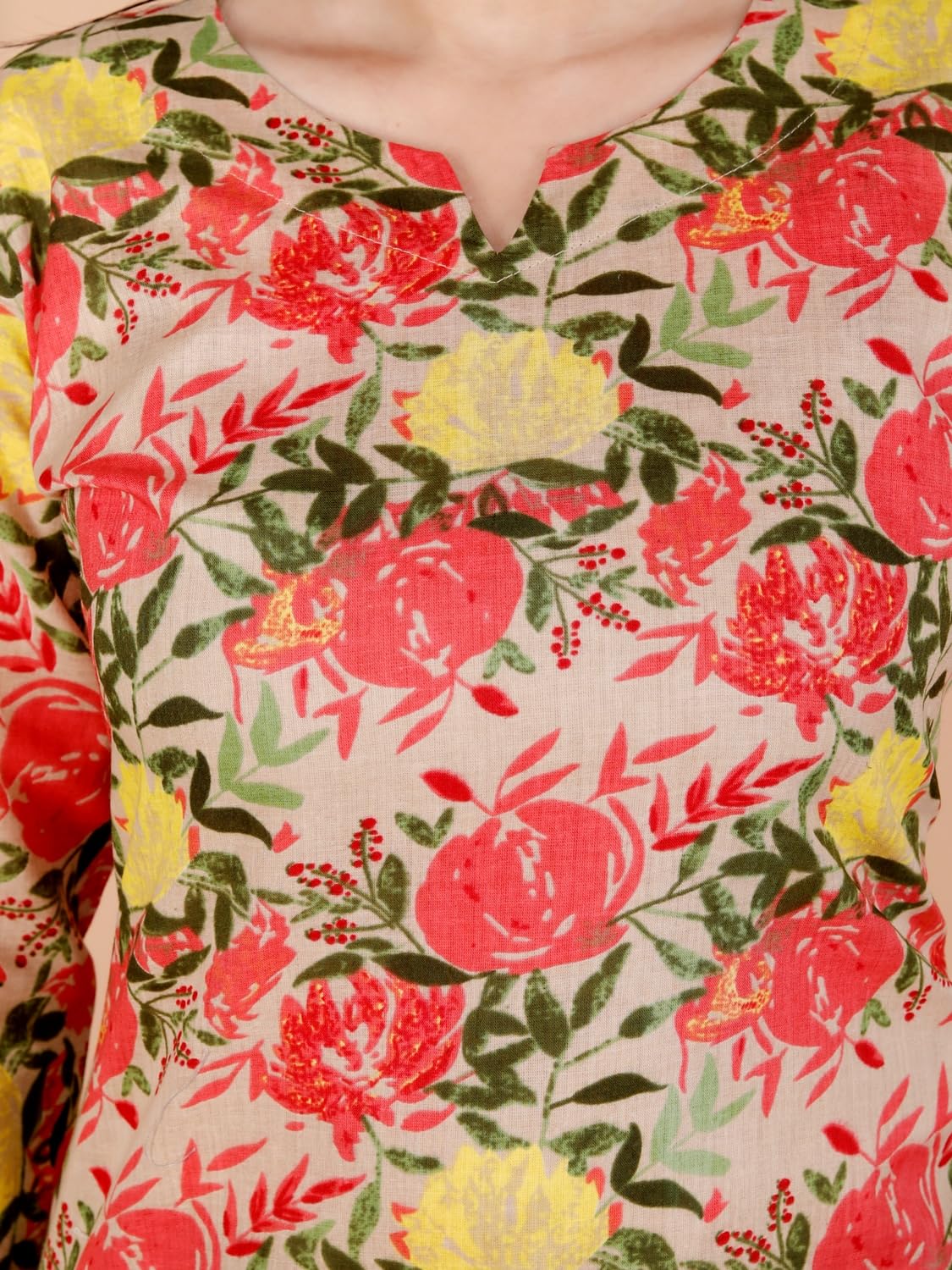 Women's Casual Jaipuri Cotton Printed Short Kurta