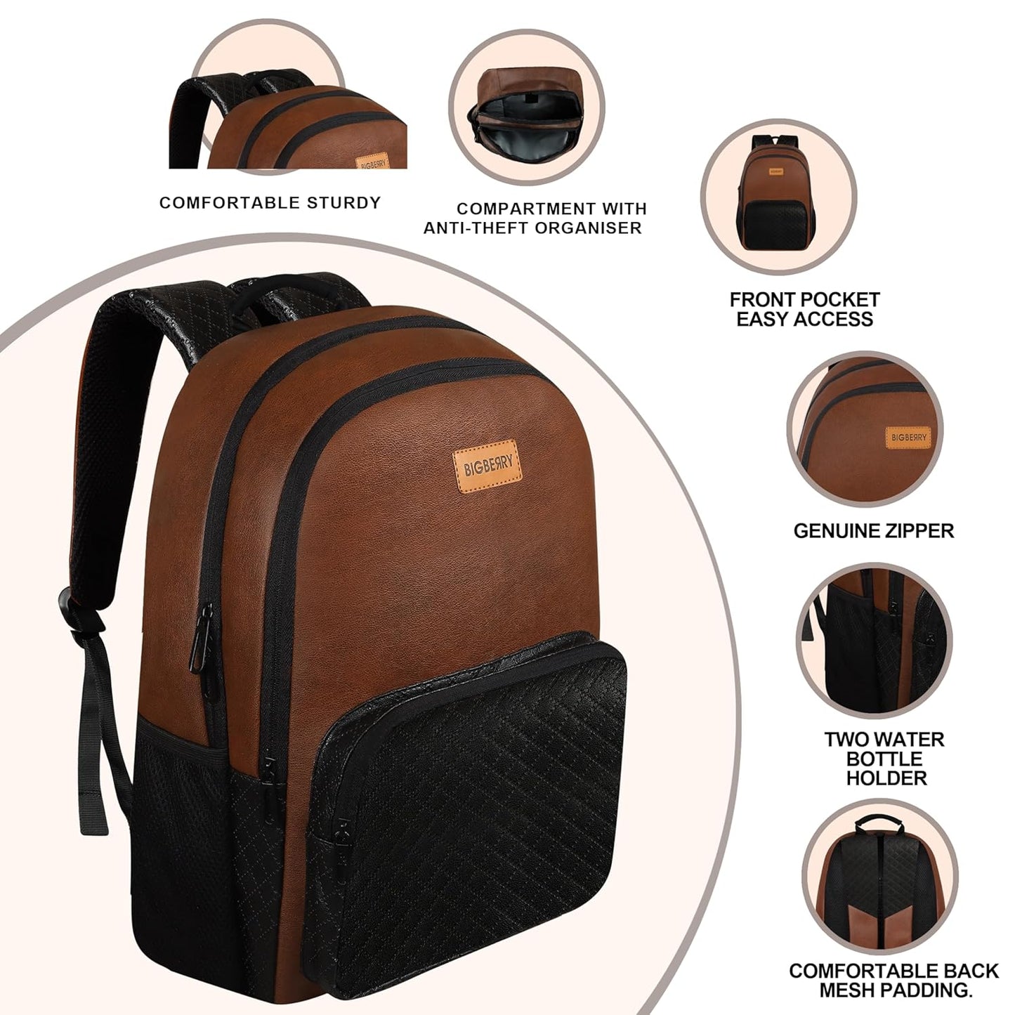 BIGBERRY Newage Unisex 24 Ltrs leatherite/faux844