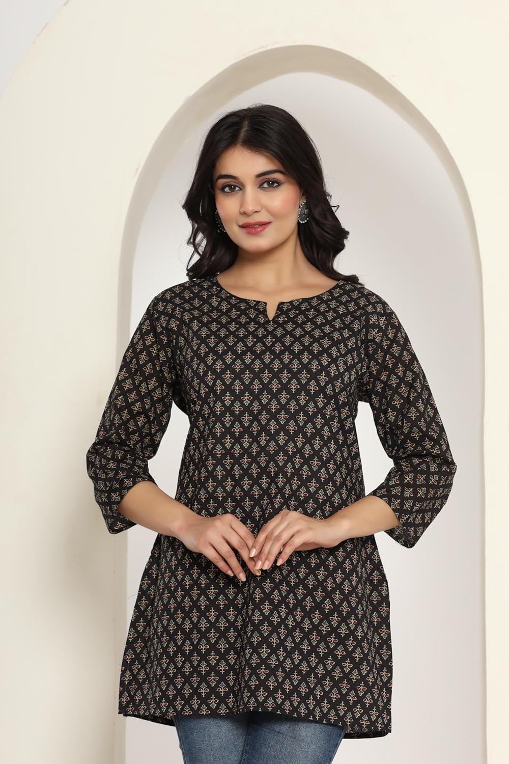 COTTBELLE Women's Wear Printed Cotton Short Kurta