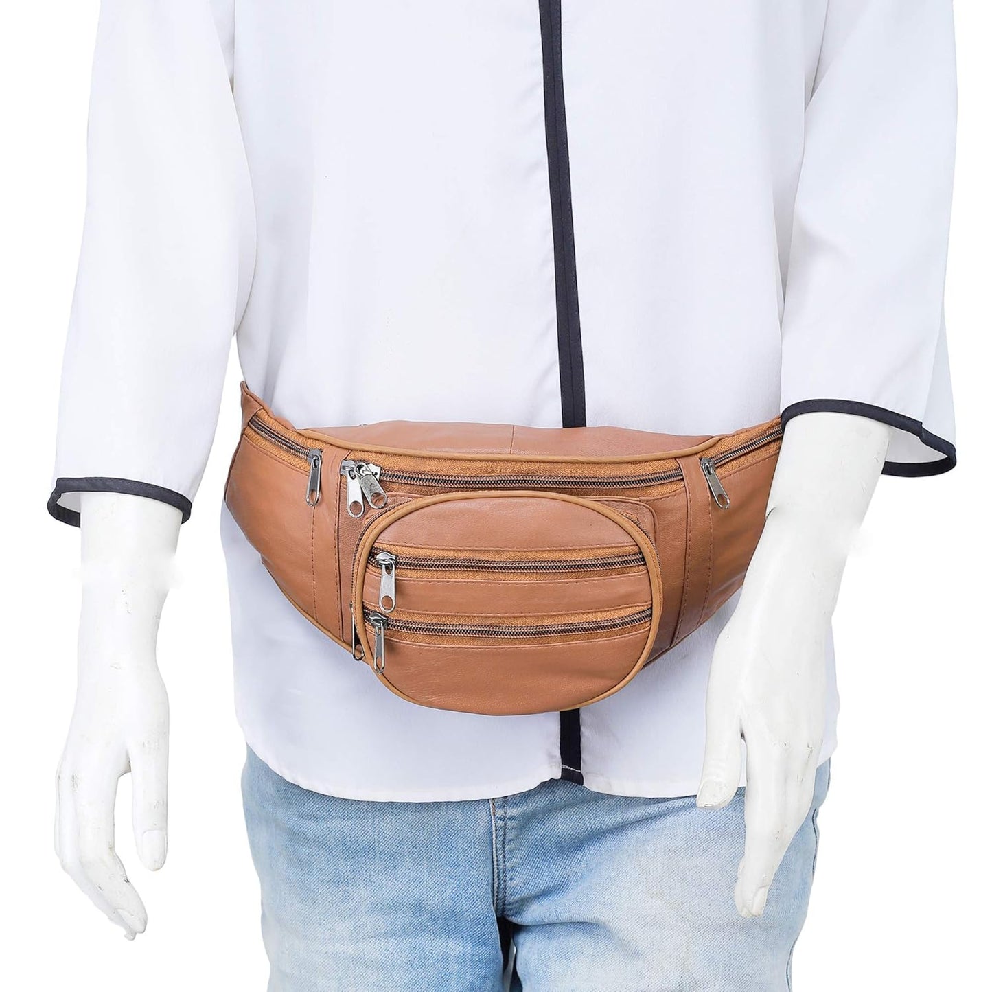 London Real Leather Brown Waist Bag Fanny Bag