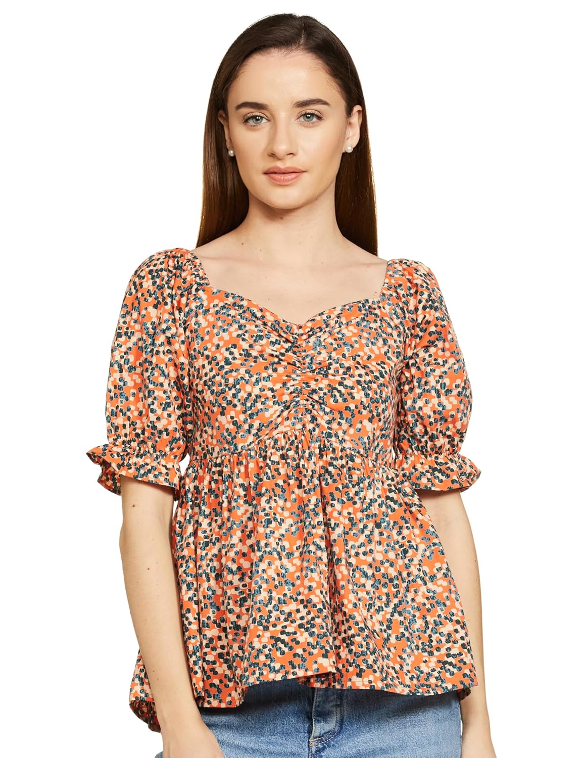 Symbol Women's Cotton Puff Sleeves