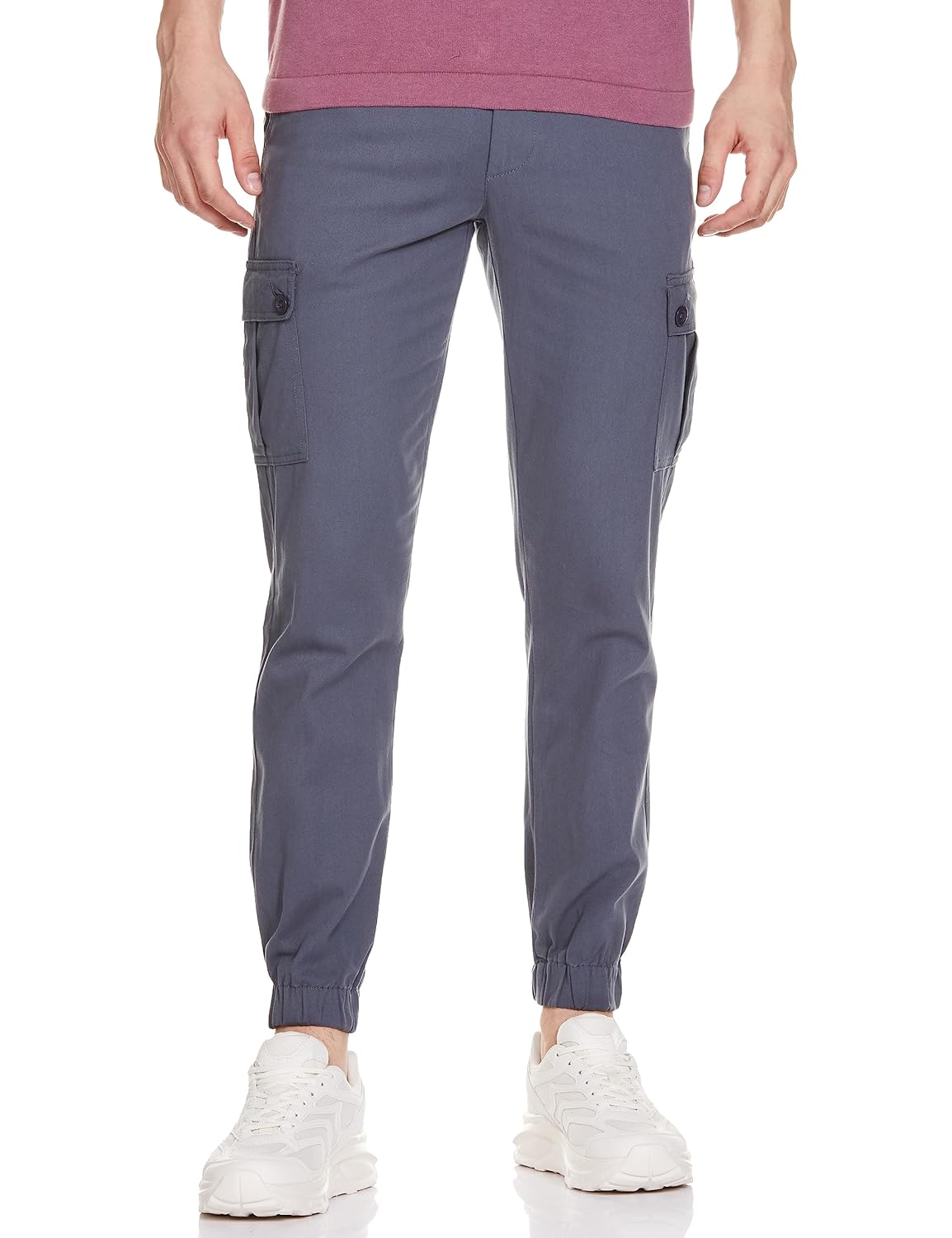 The Indian Garage Co Men's Slim Fit Mid Rise Cargo Pant